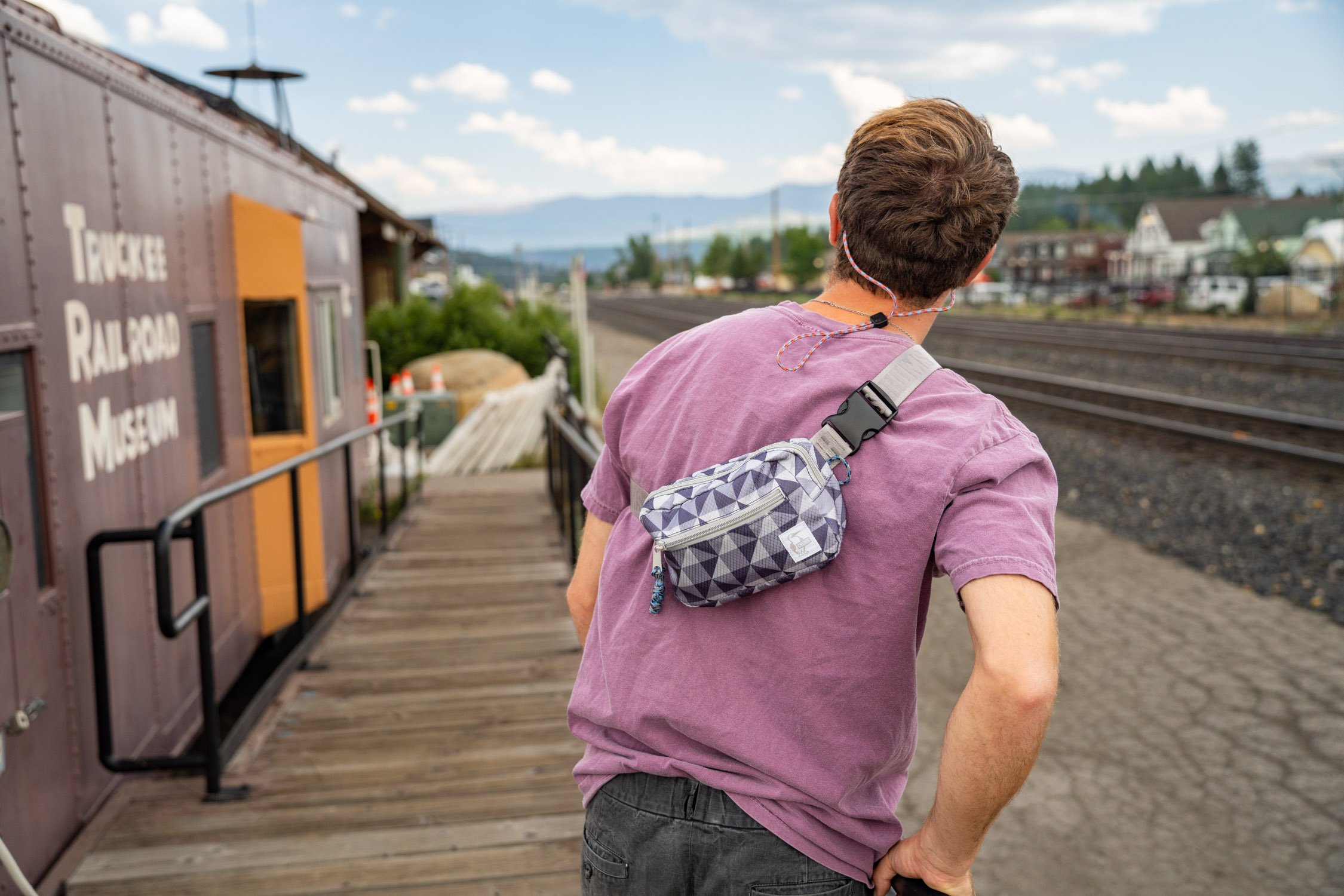 Micheal Whalen exploring Lake Tahoe with Chums gear