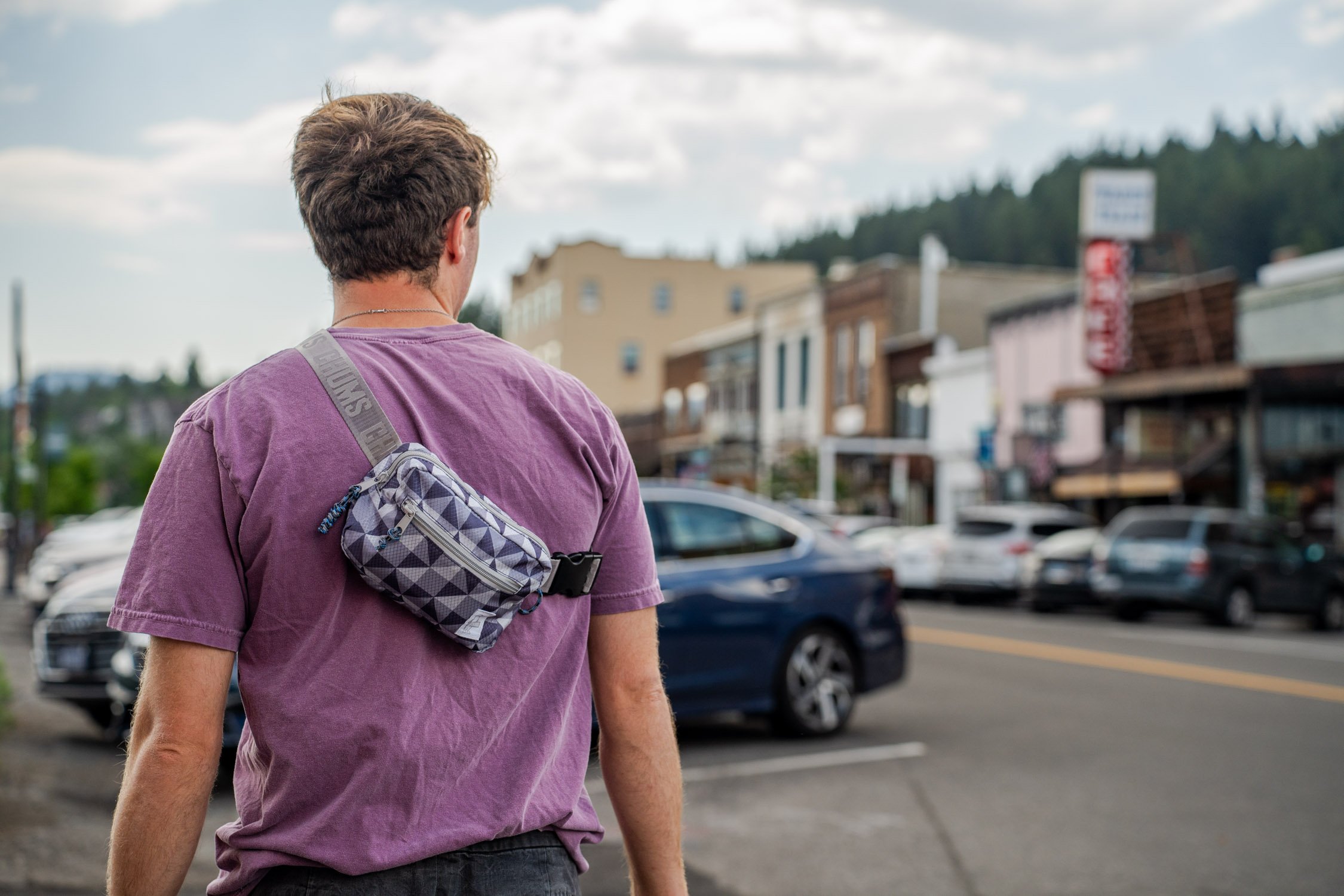 Micheal Whalen exploring Lake Tahoe with Chums gear