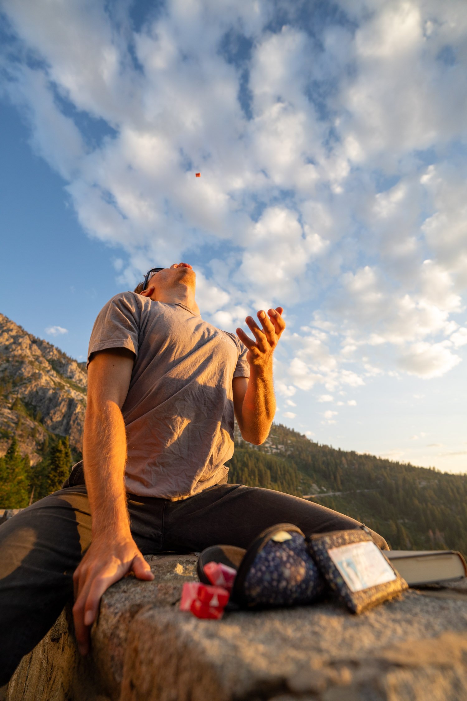 Micheal Whalen exploring Lake Tahoe with Chums gear