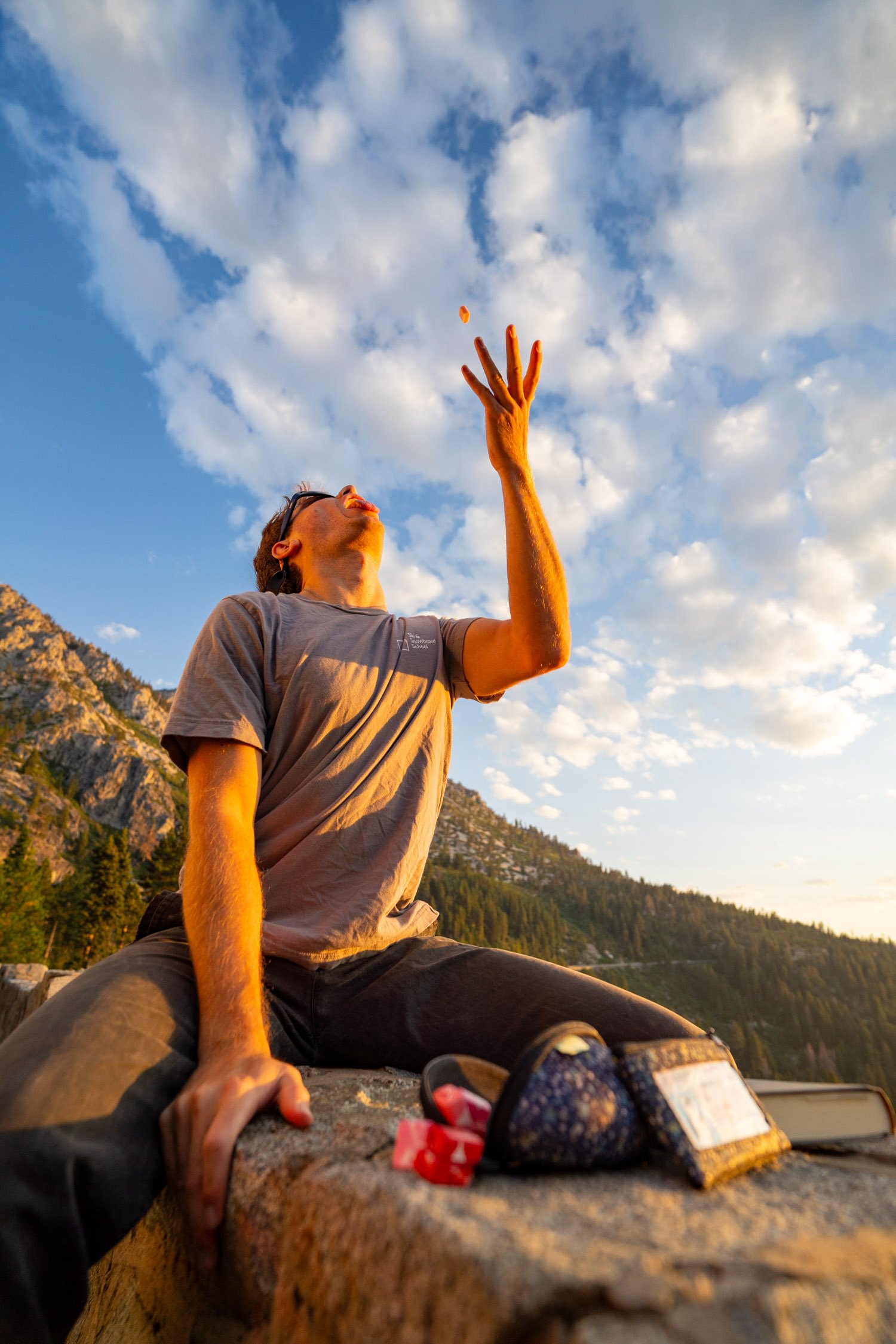 Micheal Whalen exploring Lake Tahoe with Chums gear