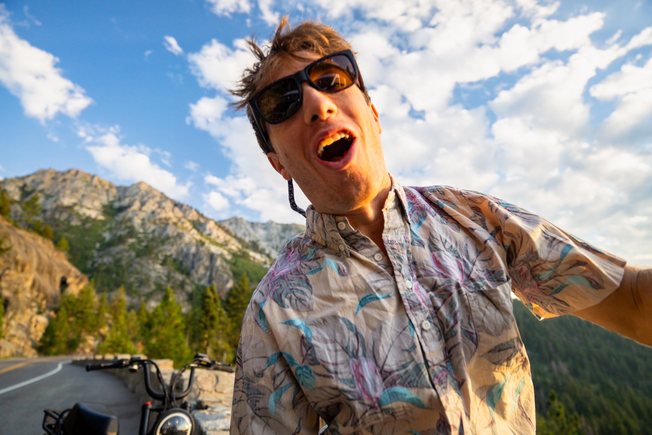Micheal Whalen exploring Lake Tahoe with Chums gear