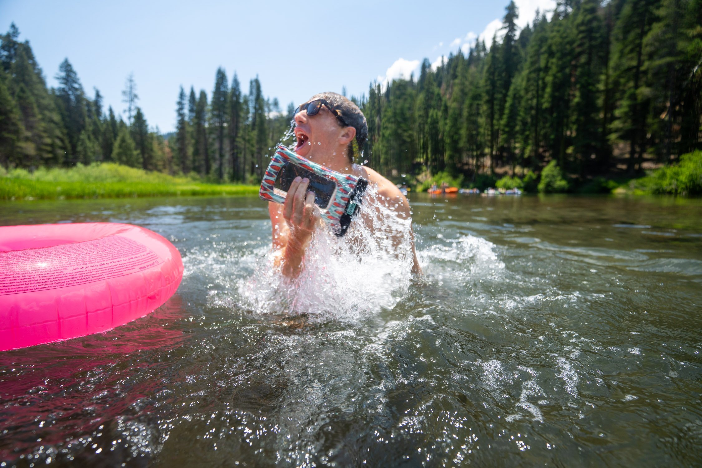 Micheal Whalen exploring Lake Tahoe with Chums gear