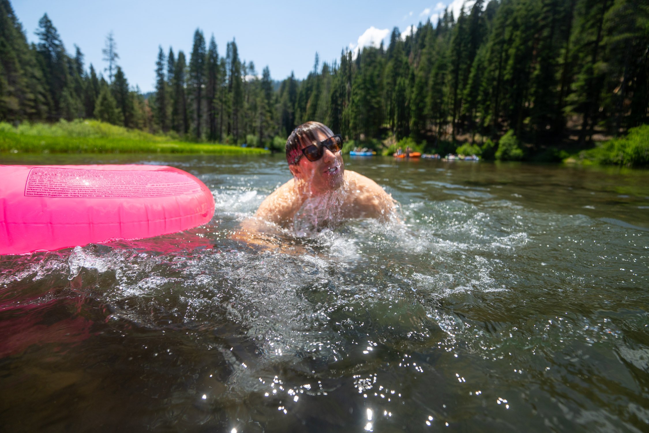 Micheal Whalen exploring Lake Tahoe with Chums gear