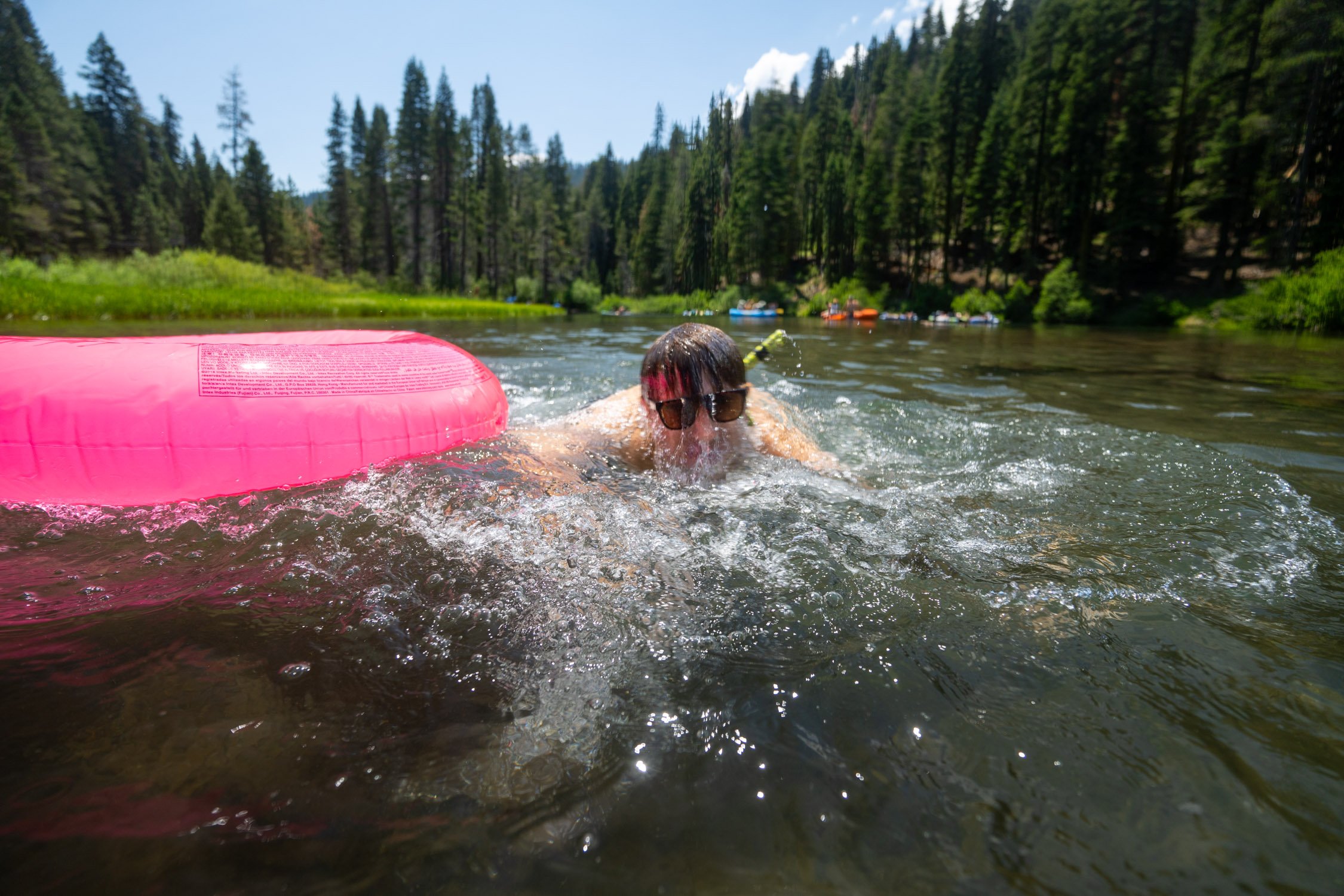 Micheal Whalen exploring Lake Tahoe with Chums gear
