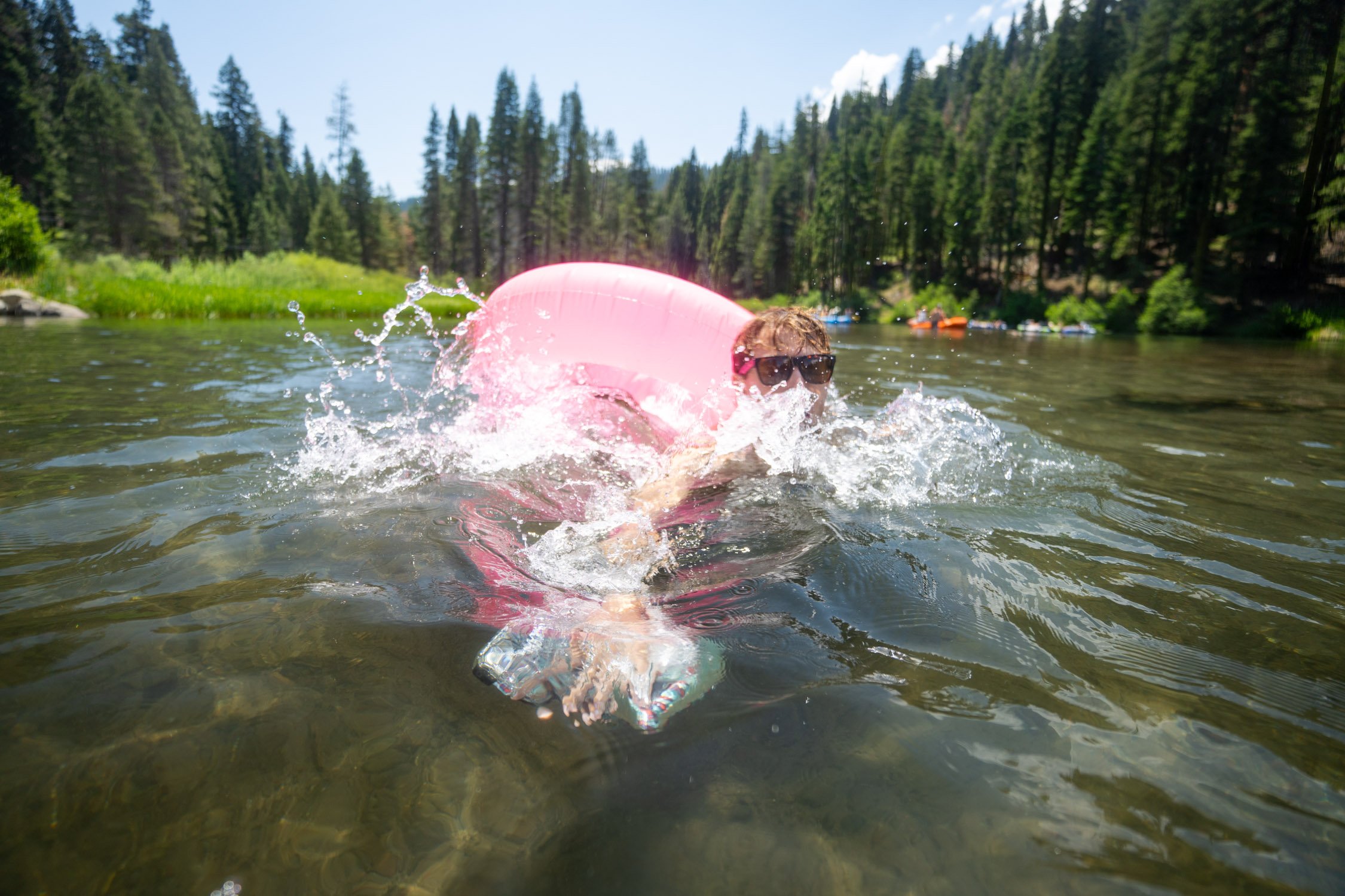 Micheal Whalen exploring Lake Tahoe with Chums gear