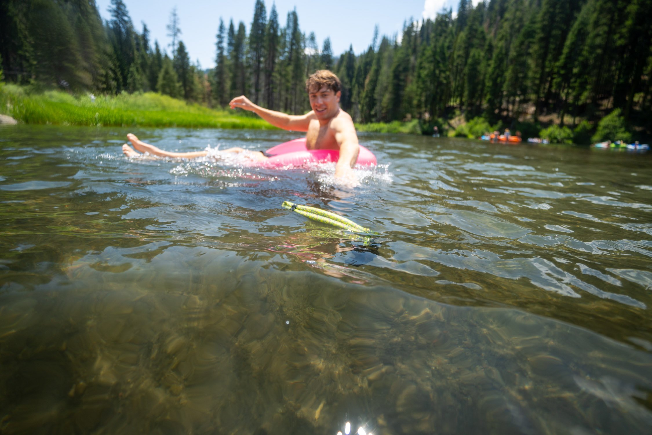 Micheal Whalen exploring Lake Tahoe with Chums gear