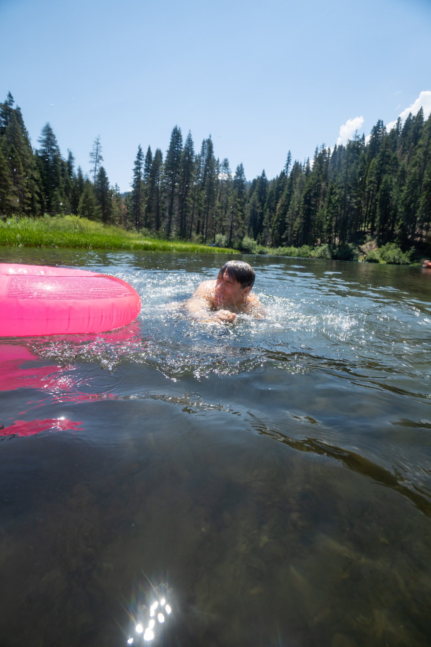 Micheal Whalen exploring Lake Tahoe with Chums gear