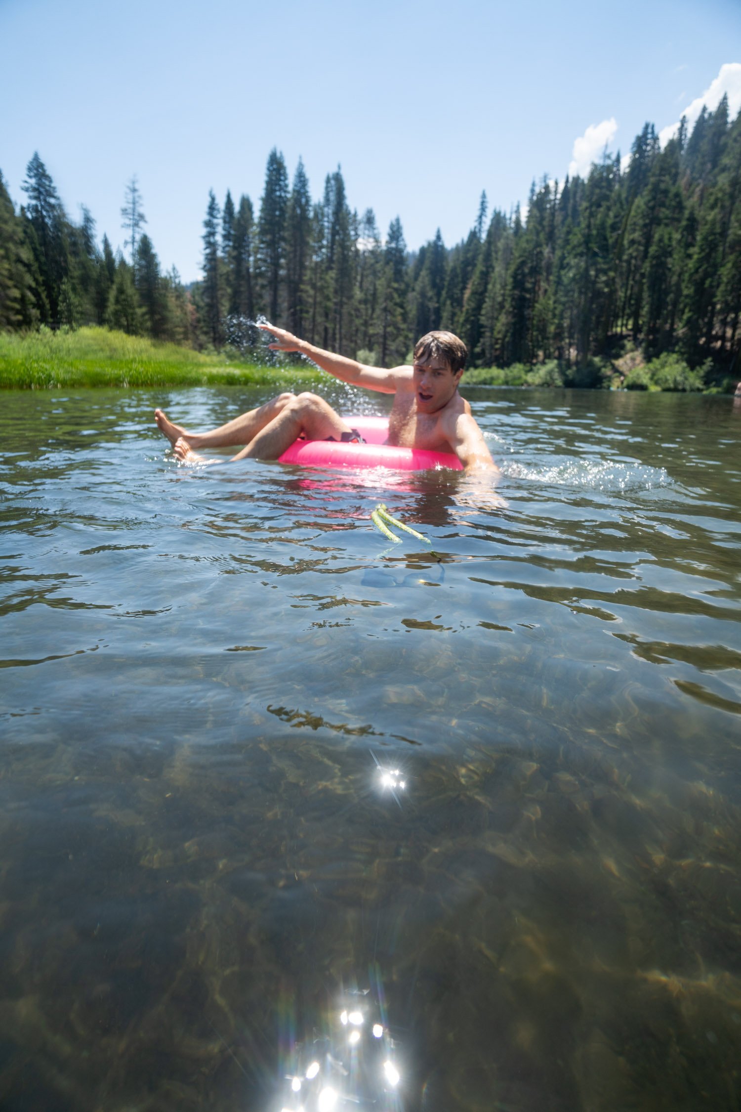 Micheal Whalen exploring Lake Tahoe with Chums gear