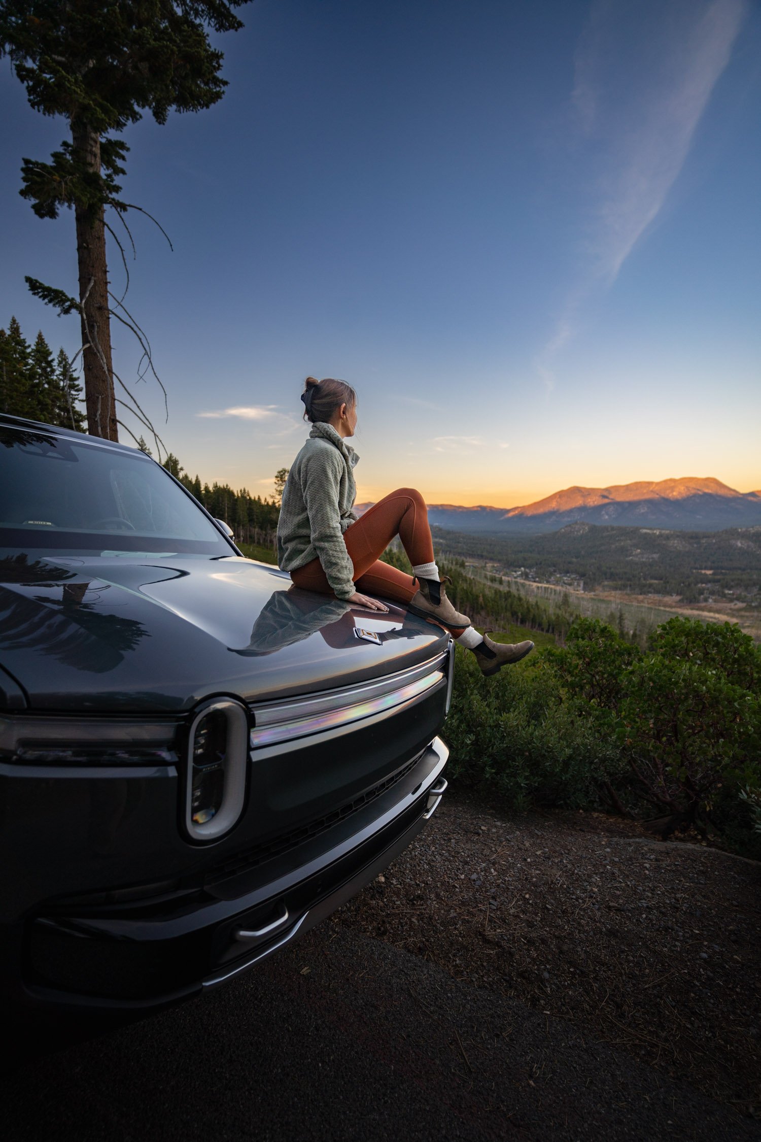 EV road trip around Northern California in search of fall colors for Rivian and AllTrails collaboration.