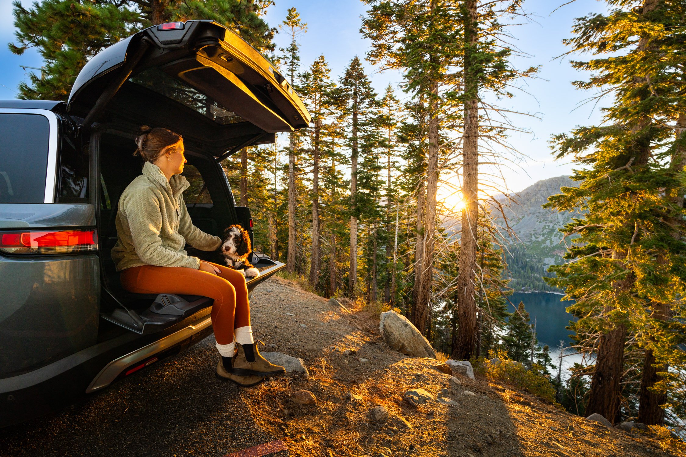 EV road trip around Northern California in search of fall colors for Rivian and AllTrails collaboration.