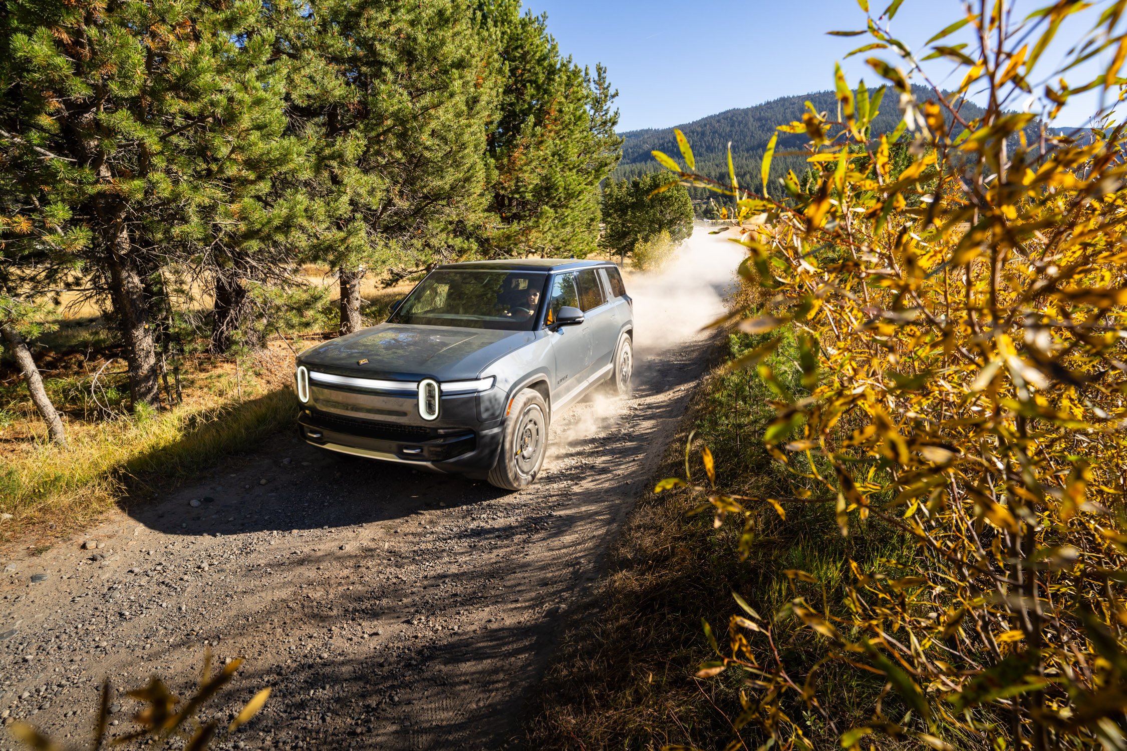 EV road trip around Northern California in search of fall colors for Rivian and AllTrails collaboration.