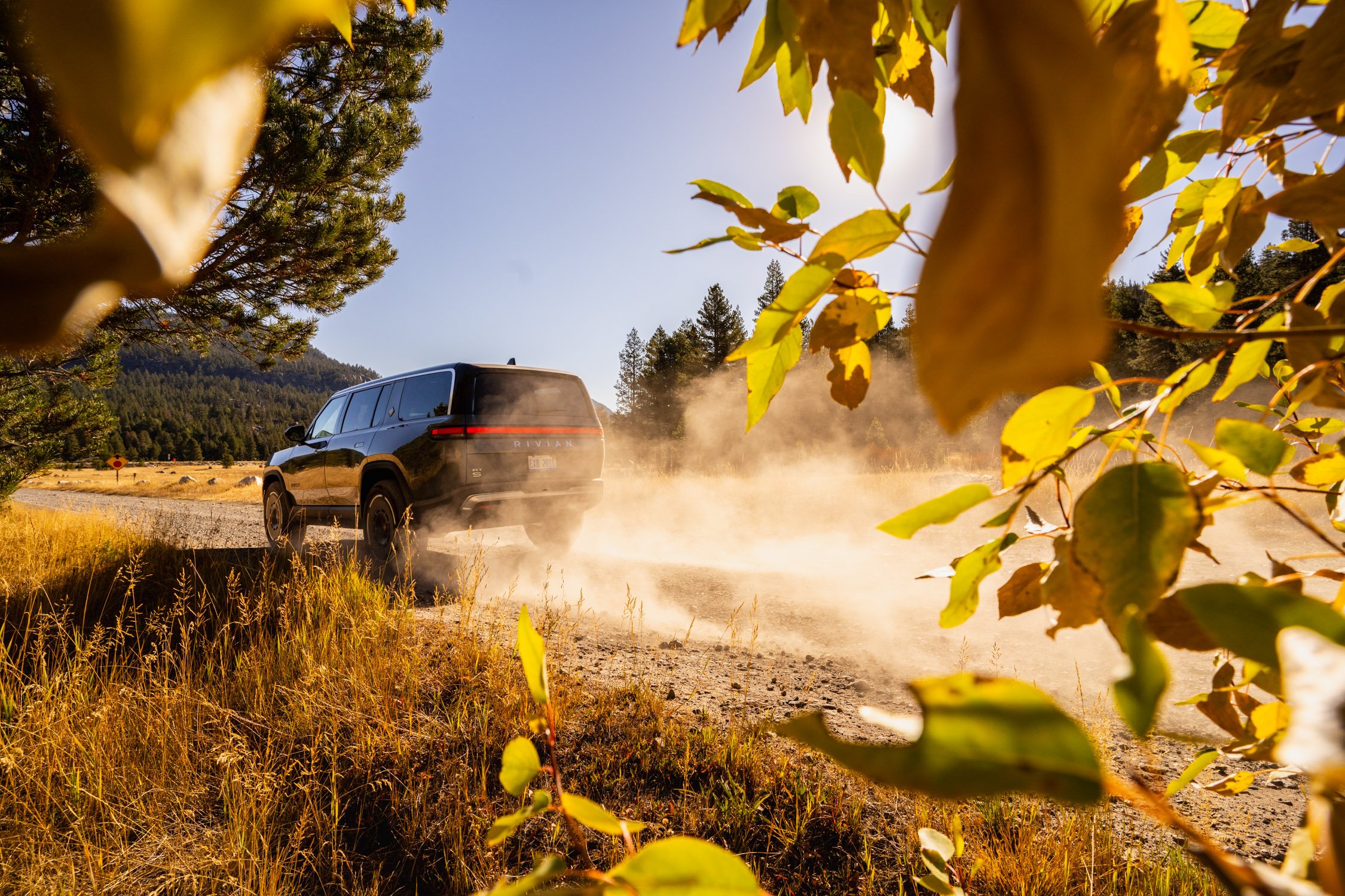 EV road trip around Northern California in search of fall colors for Rivian and AllTrails collaboration.