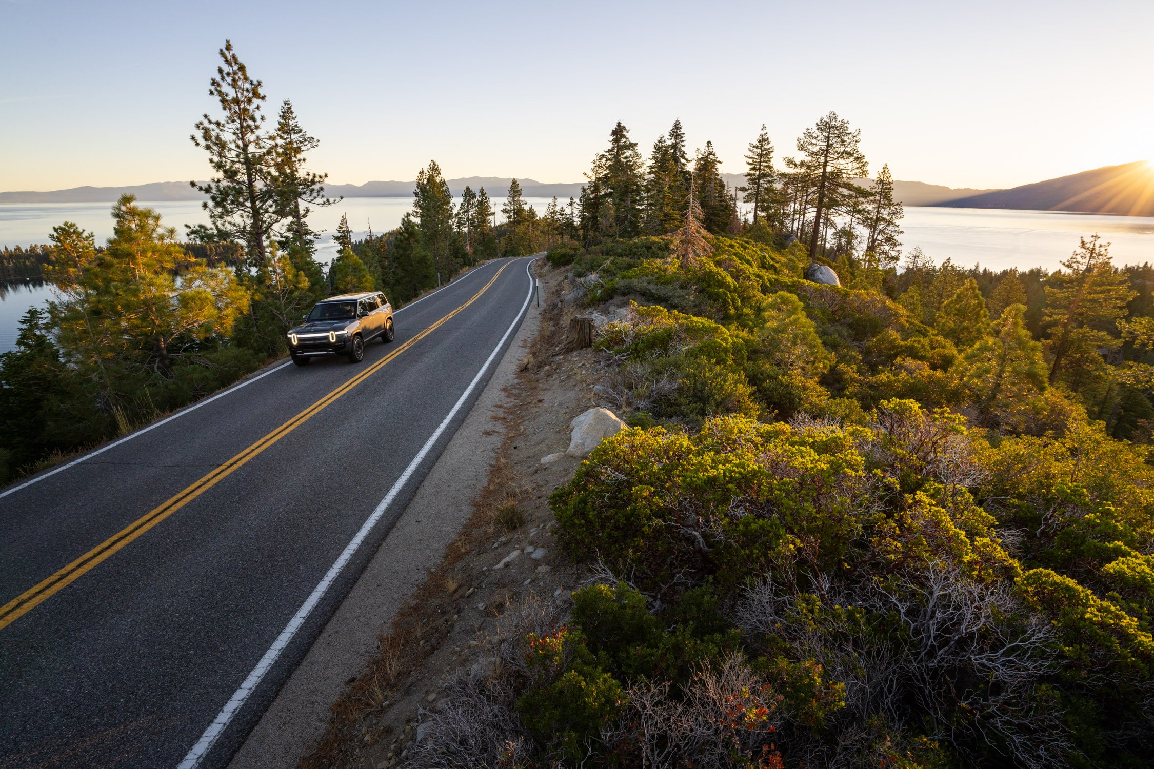 EV road trip around Northern California in search of fall colors for Rivian and AllTrails collaboration.