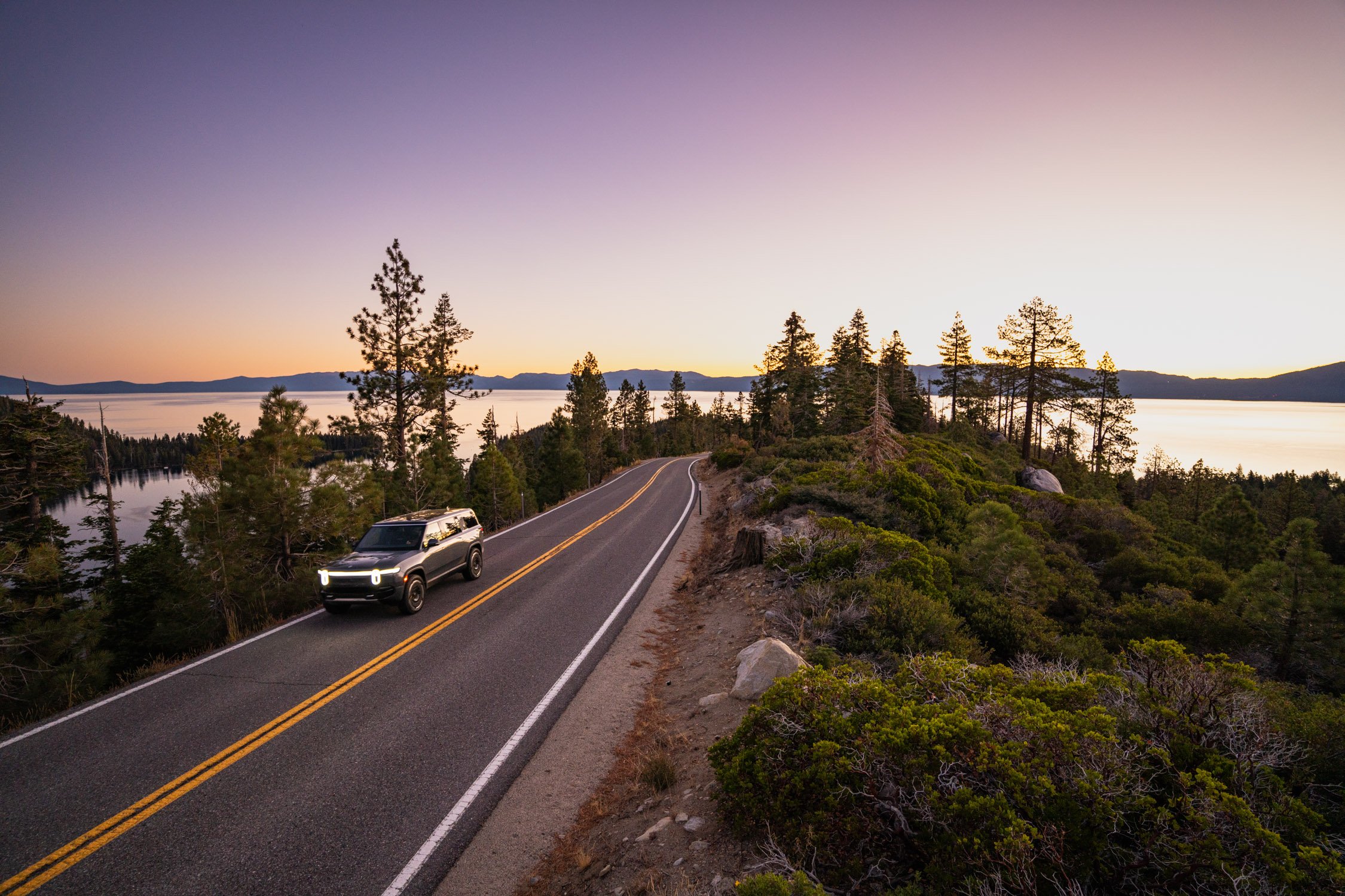 EV road trip around Northern California in search of fall colors for Rivian and AllTrails collaboration.
