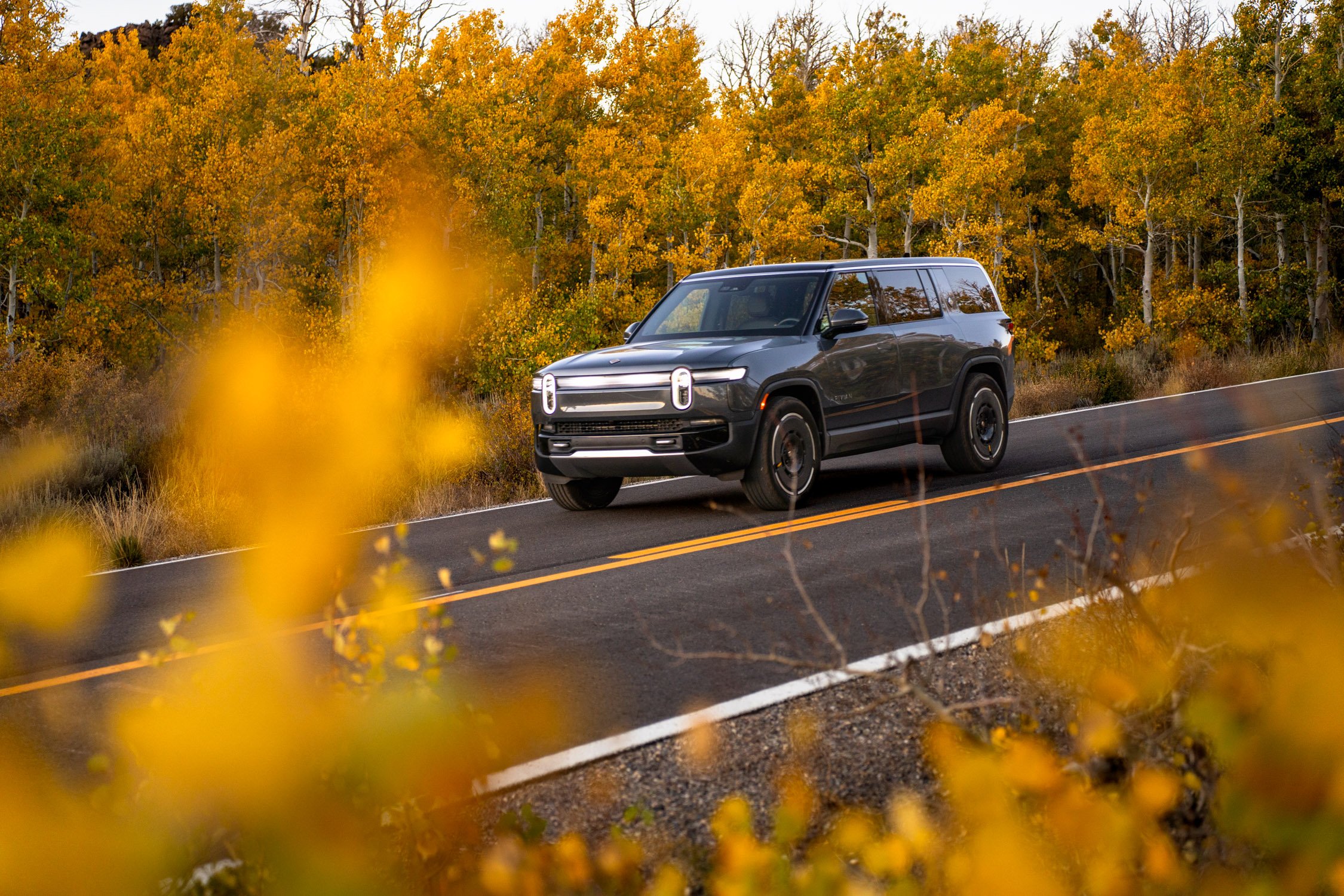 EV road trip around Northern California in search of fall colors for Rivian and AllTrails collaboration.