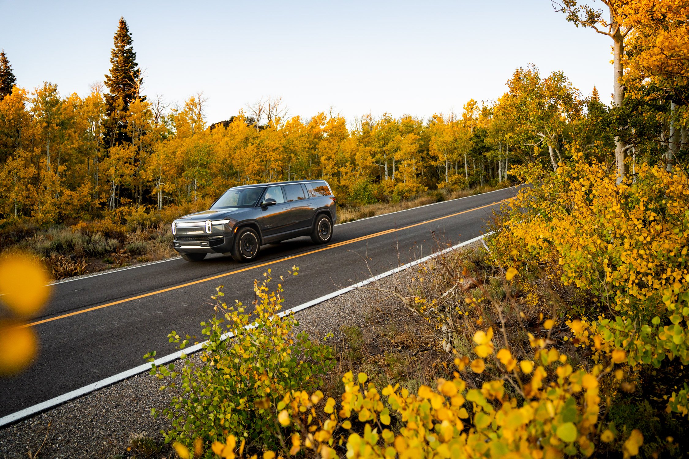 EV road trip around Northern California in search of fall colors for Rivian and AllTrails collaboration.