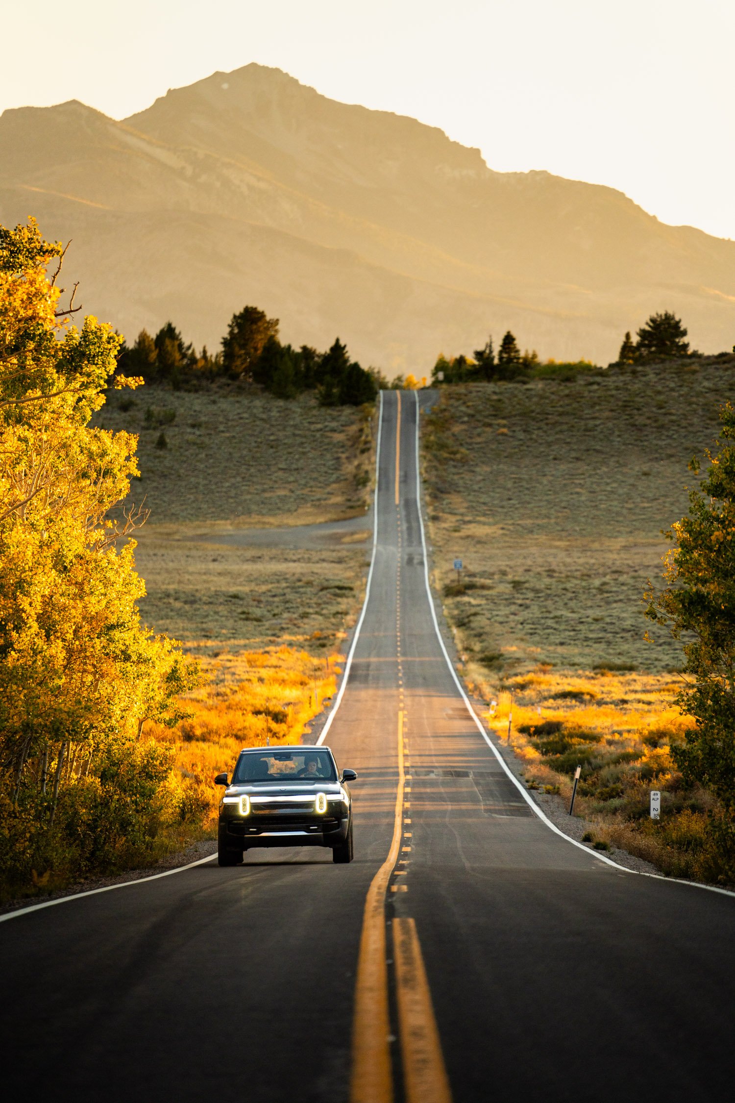 EV road trip around Northern California in search of fall colors for Rivian and AllTrails collaboration.