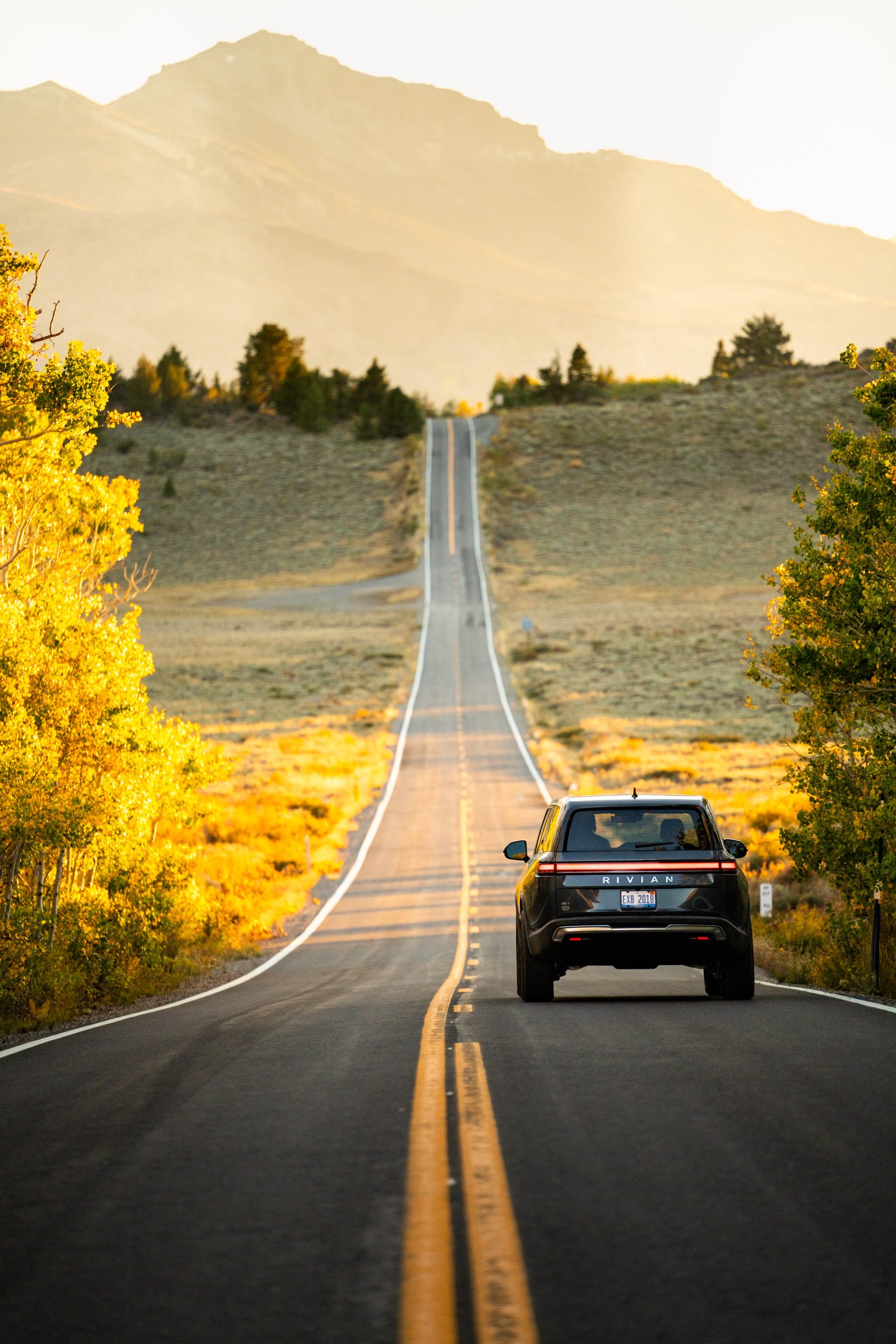 EV road trip around Northern California in search of fall colors for Rivian and AllTrails collaboration.