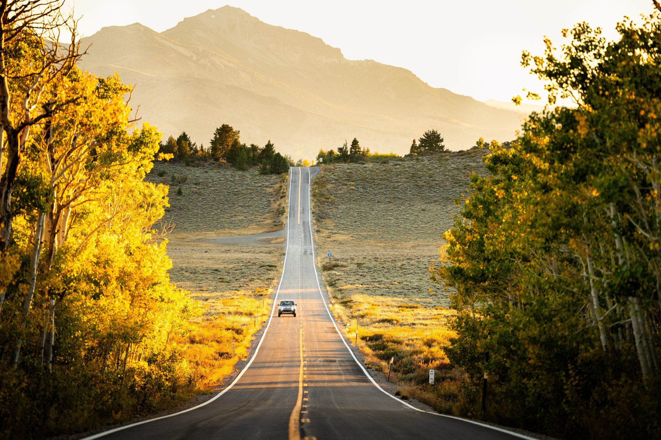 EV road trip around Northern California in search of fall colors for Rivian and AllTrails collaboration.