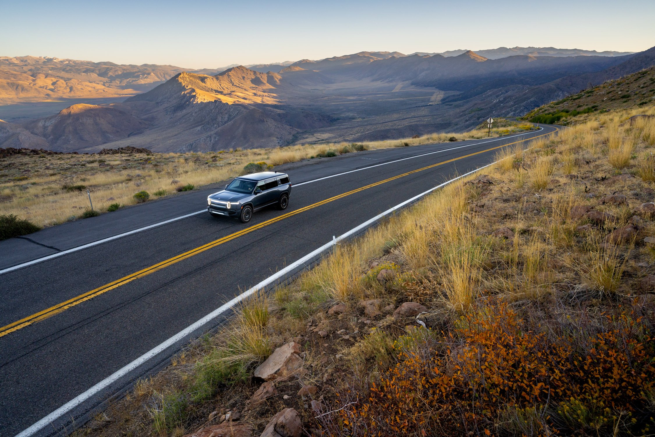 EV road trip around Northern California in search of fall colors for Rivian and AllTrails collaboration.