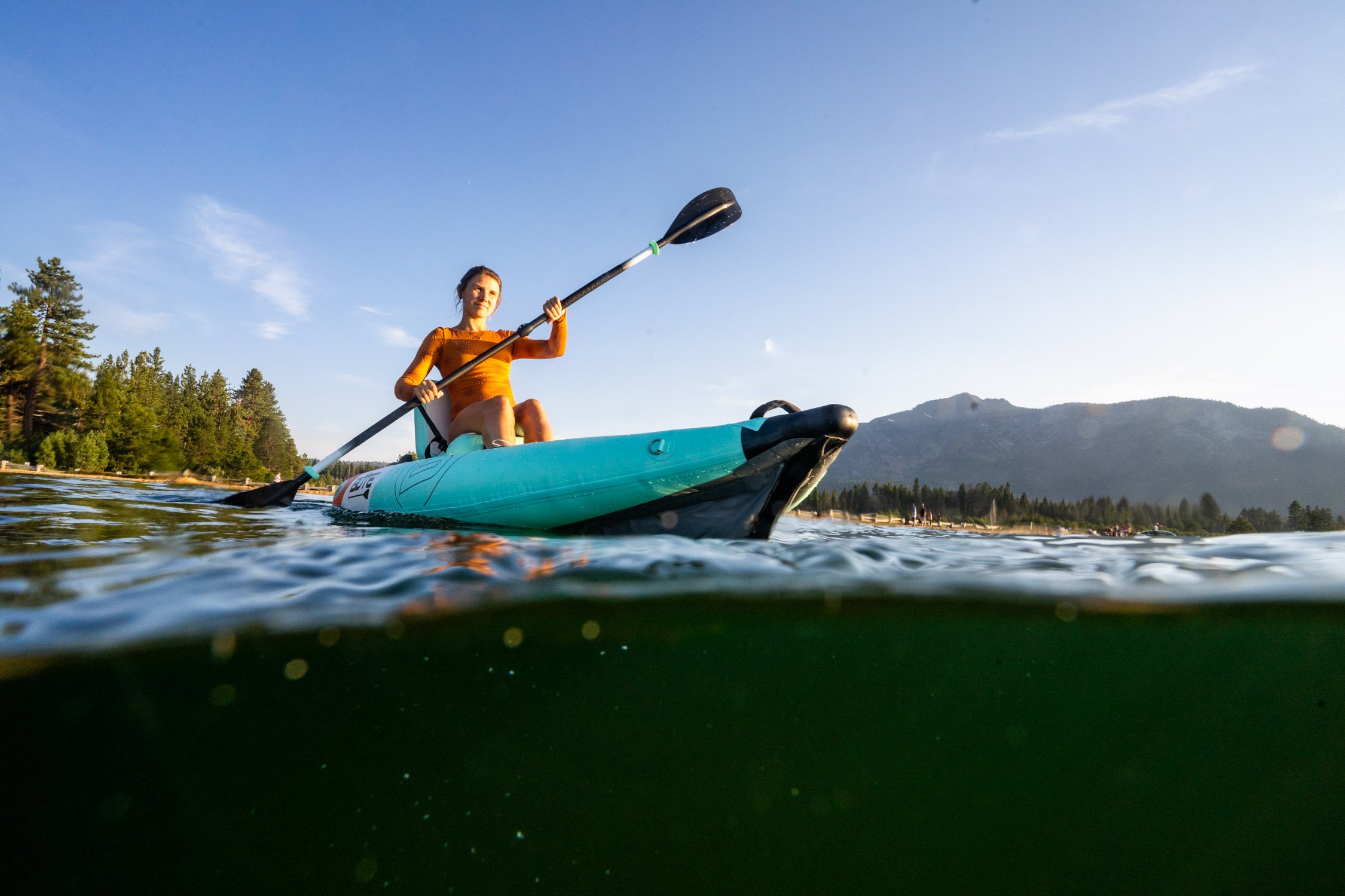From Paddle to Plunge, A Sunset Kayaking Adventure on Lake Tahoe