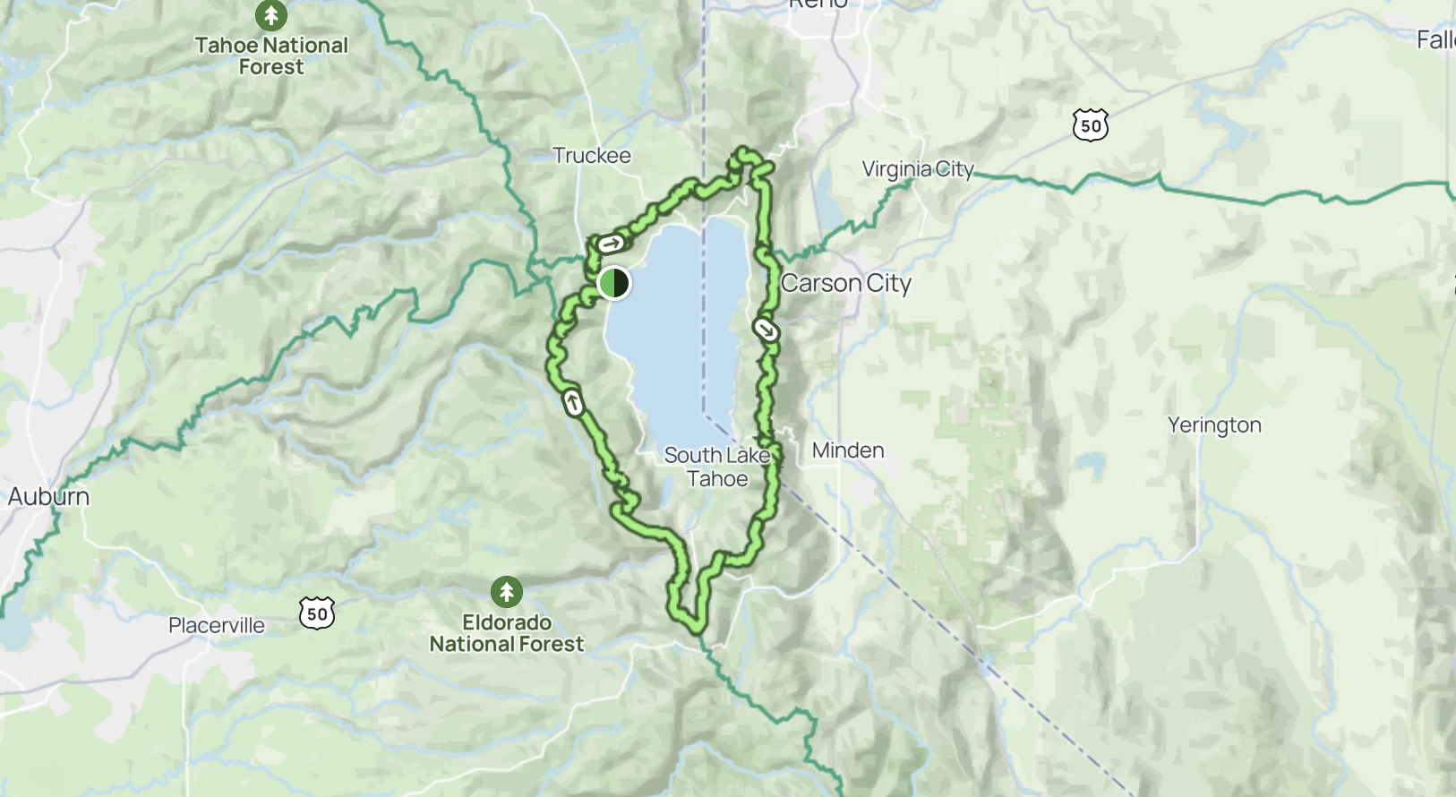 tahoe rim trail map