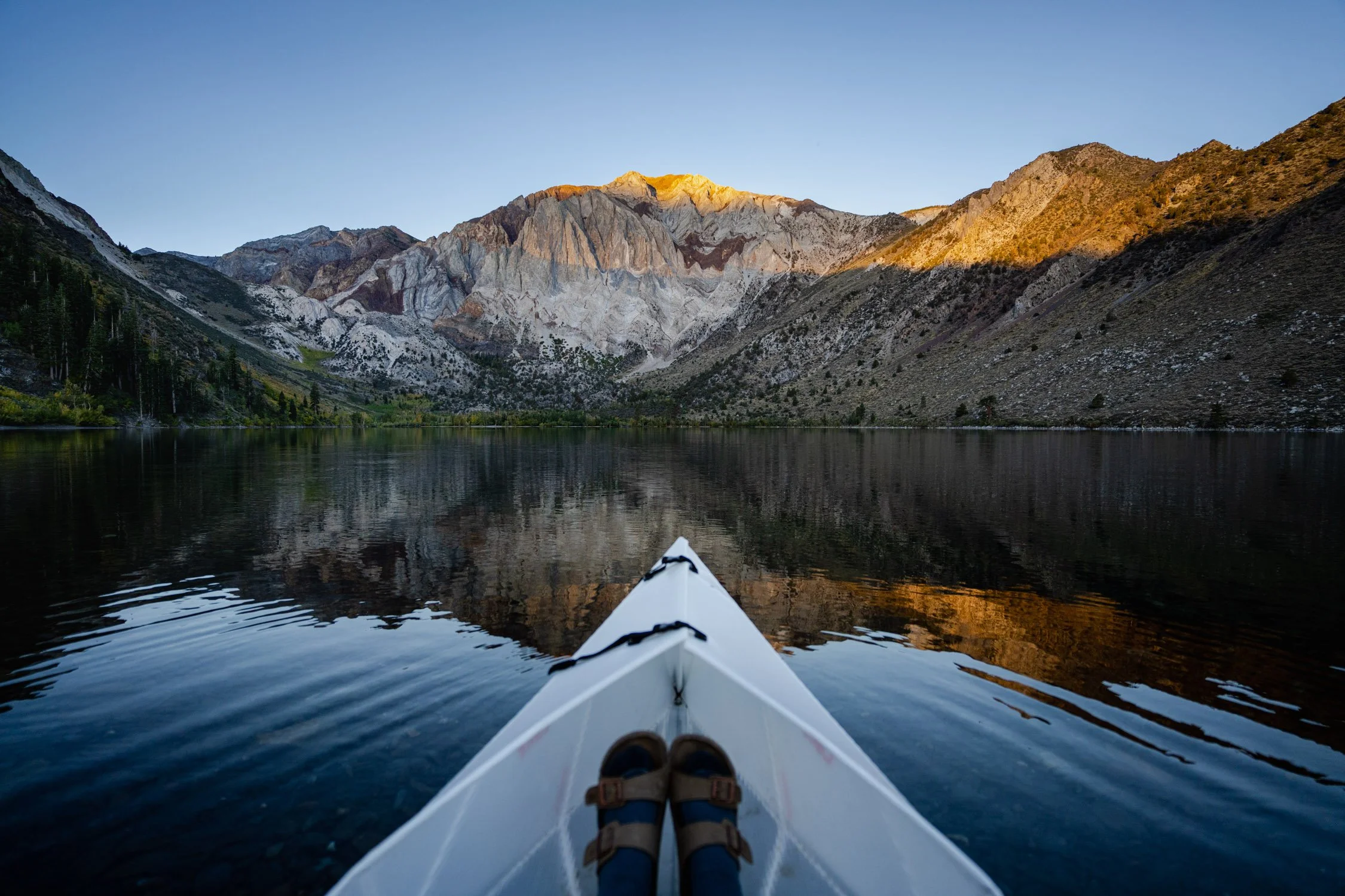 A Dreamy Sunrise Kayak on Convict Lake, CA