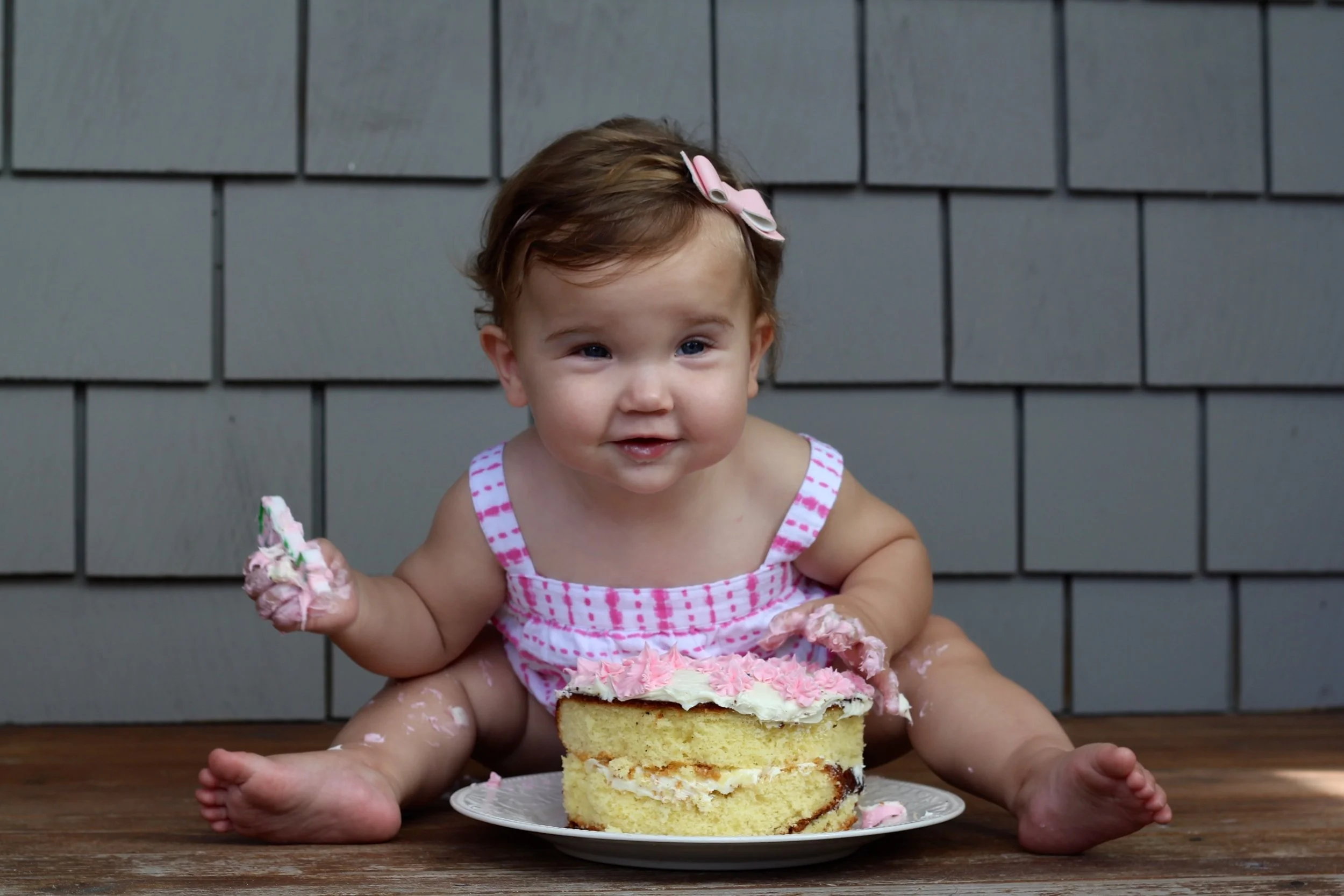 First birthday cake smash