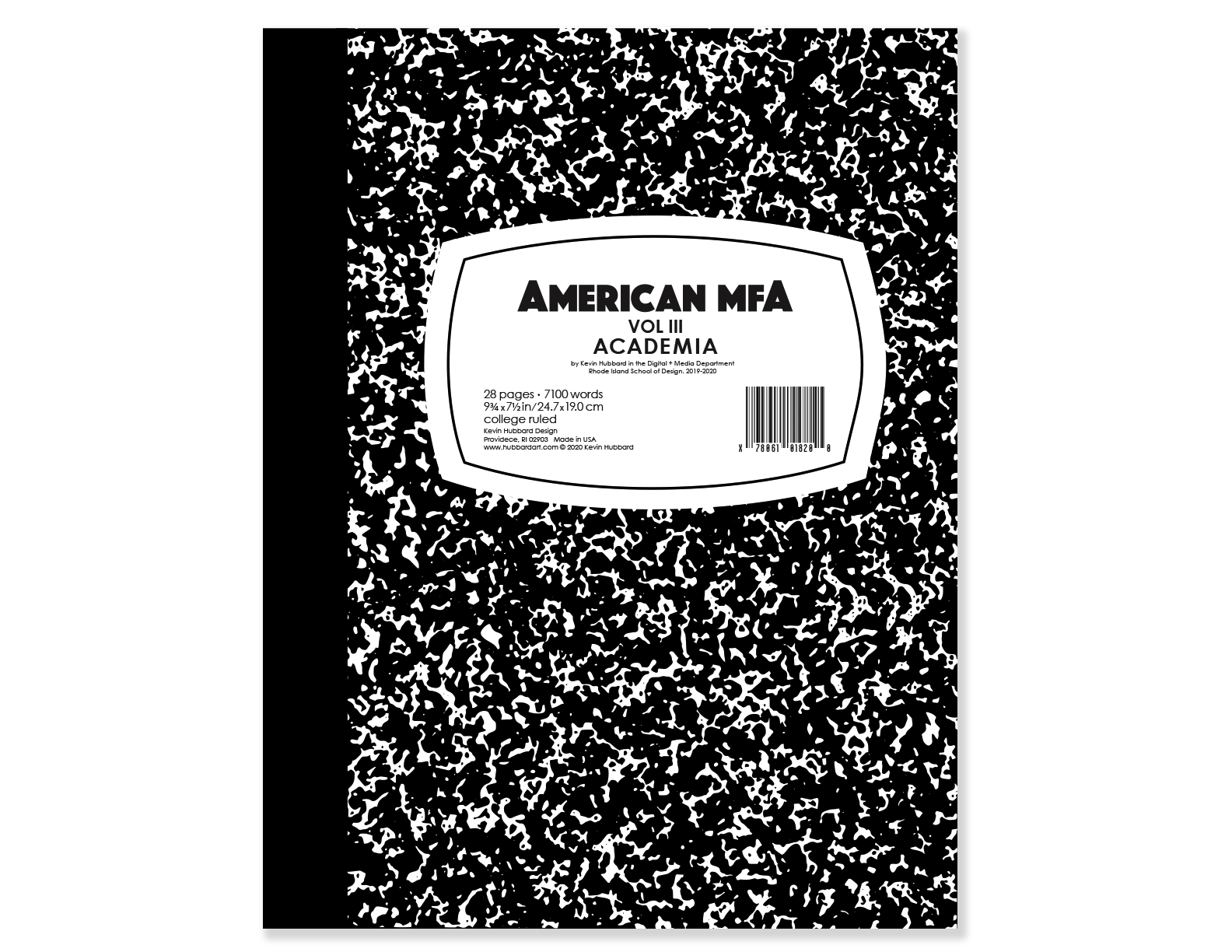 American MFA Written Thesis Cover