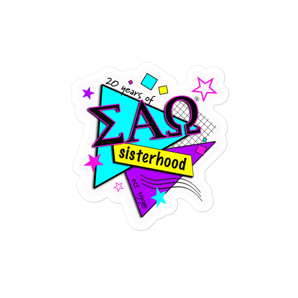 Sigma Alpha Omega 20 Years of Sisterhood - Sticker
