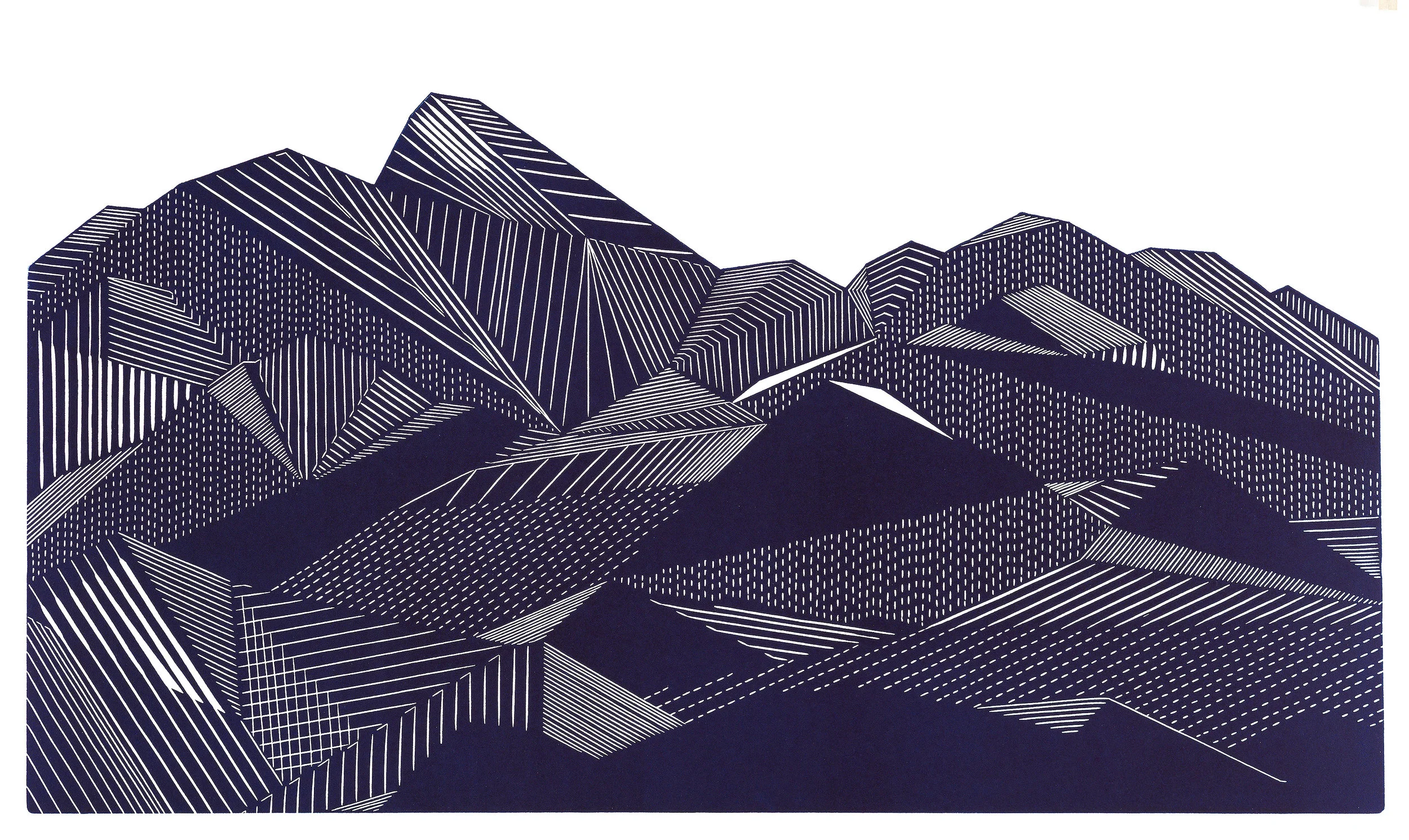 I Shut My Eyes In Order To See IX 2017, 14.5x25 inches, linoprint, edition of 8