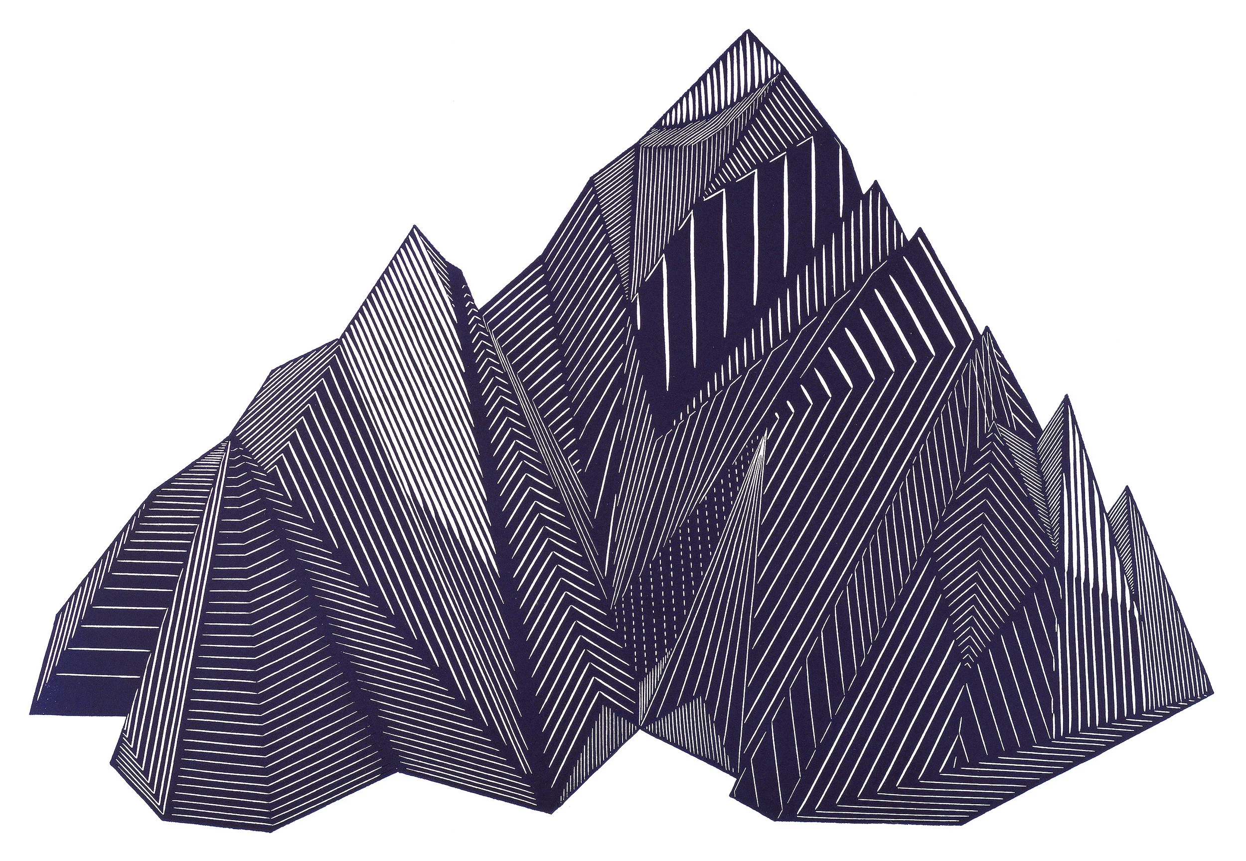 I Shut My Eyes In Order To See X 2017, 17x23 inches, linoprint, edition of 8