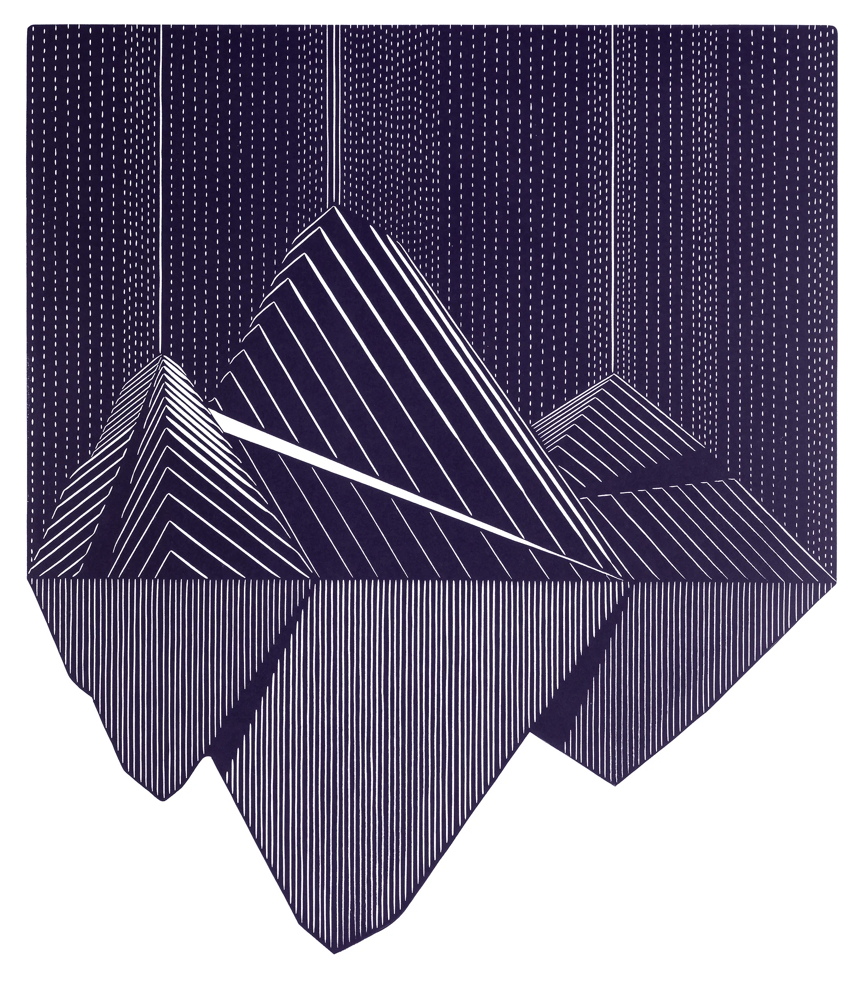 Reflected Landscape IV 2018, 22x19 inches, linoprint, edition of 6