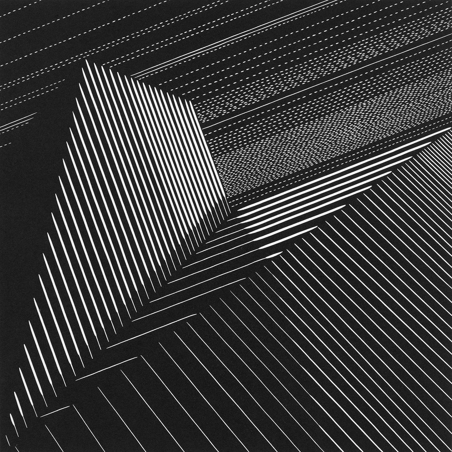 Chasing Shadow 2019, linoprint, 22x22 inches, edition of 3