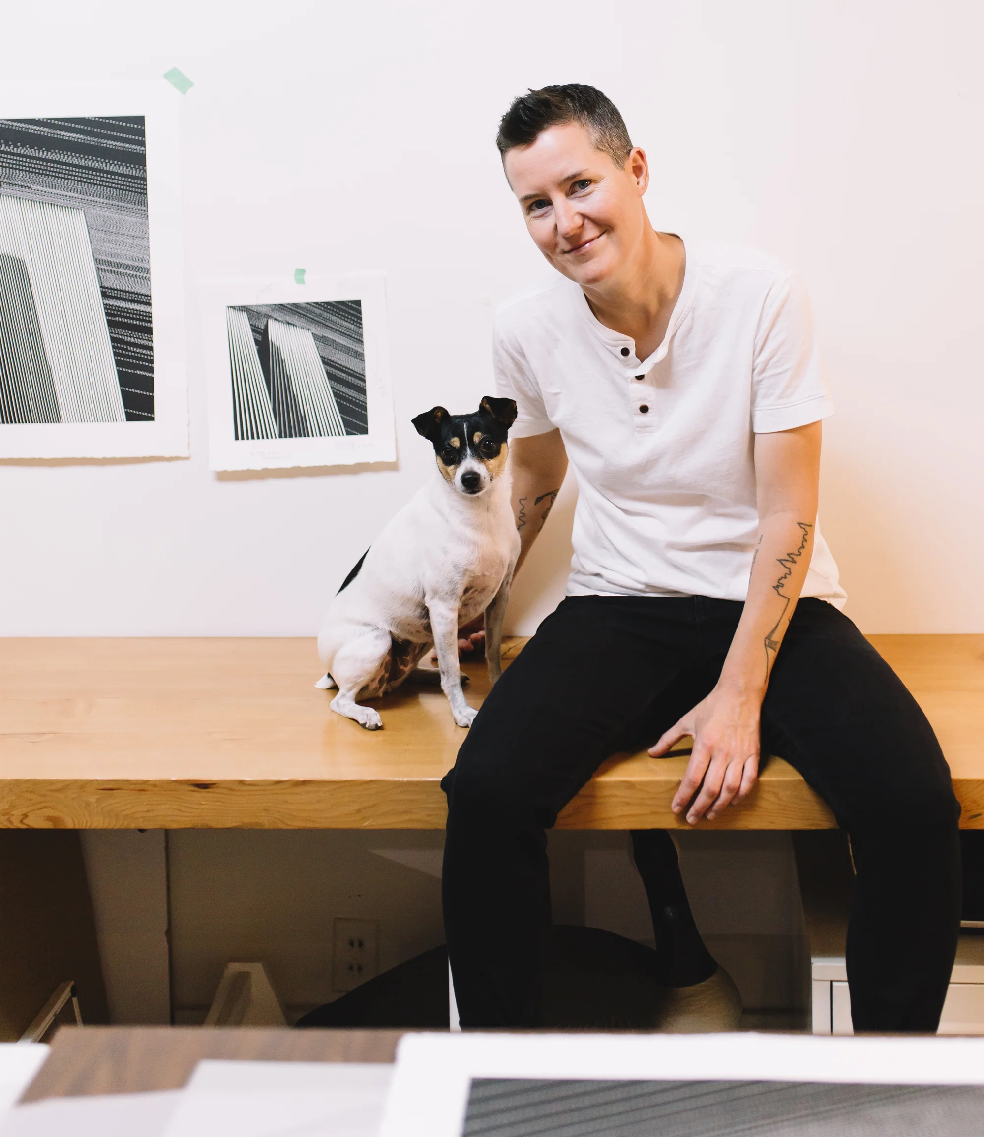 Kari Kristensen and Studio Dog Frida.jpg