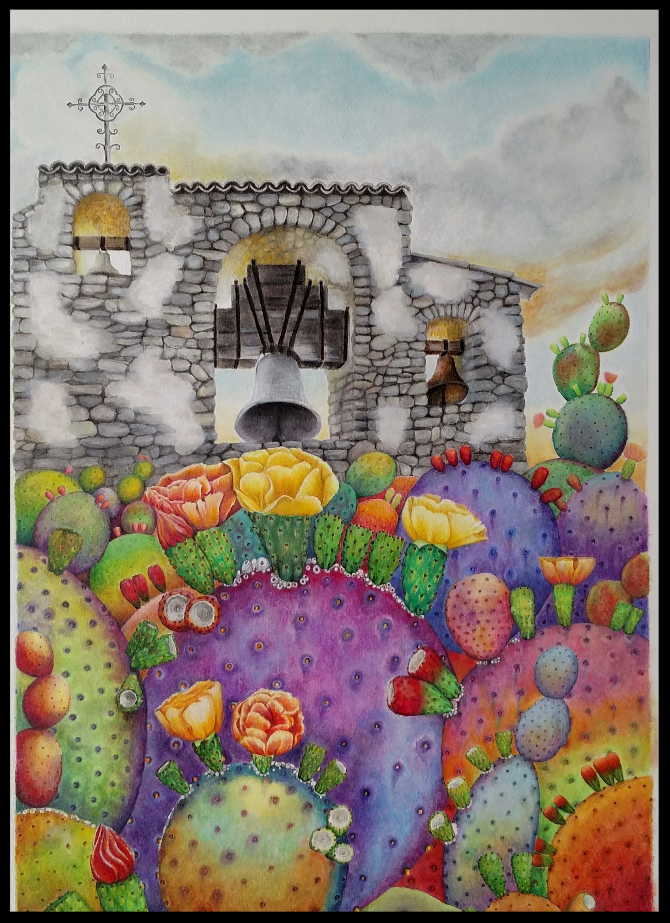 San Miguel Mission and Santa Rita Cactus