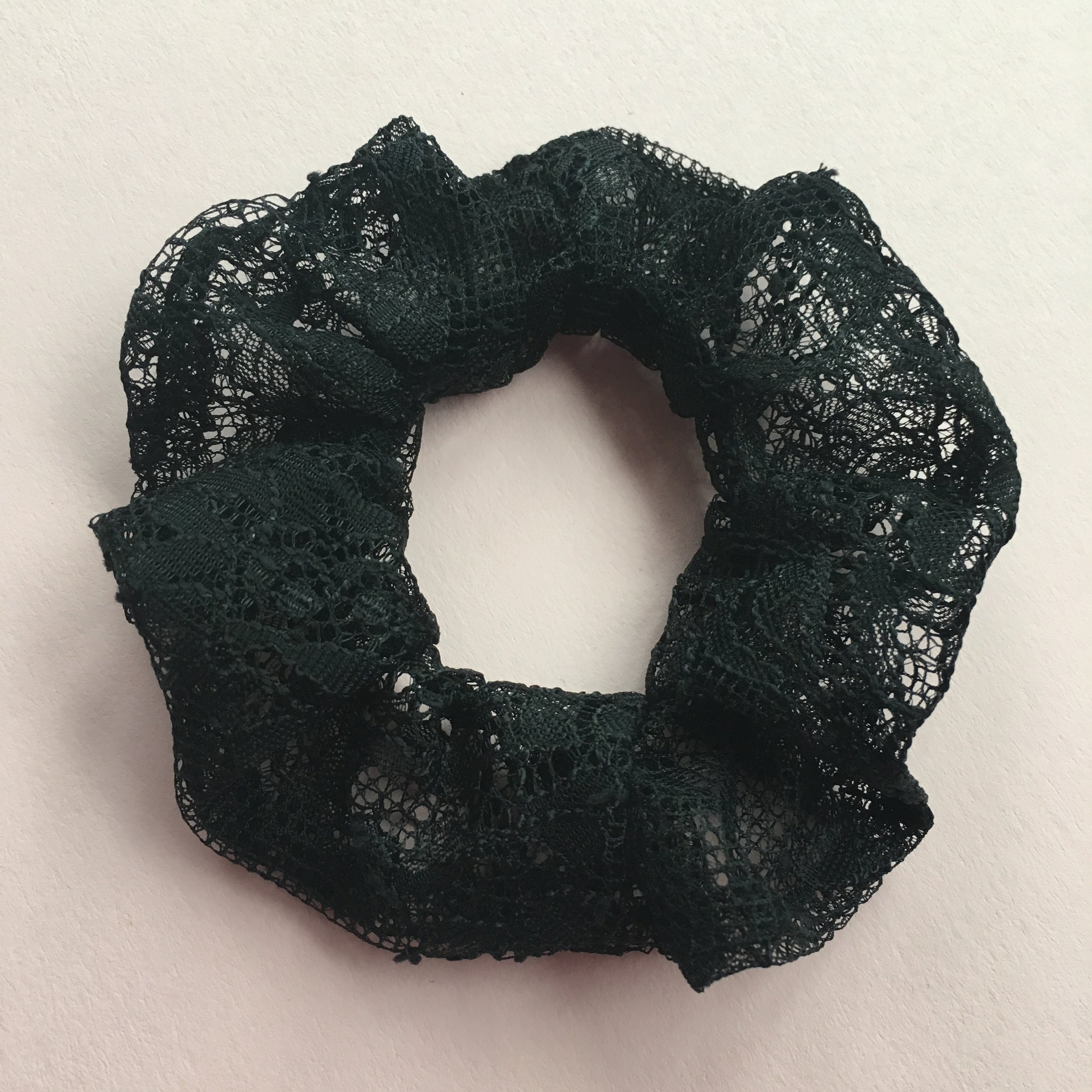 Black Alexandra Lace Scrunchie