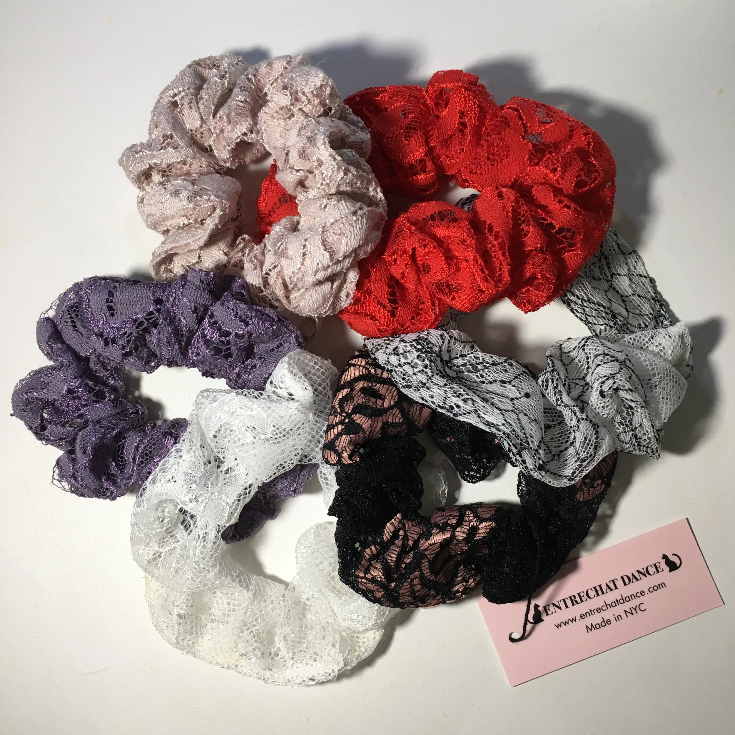 Assorted lace scrunchies