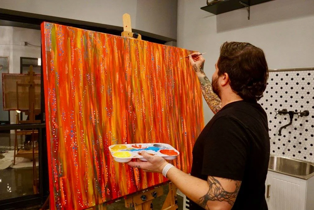 Live art performed by Zac Franzoni.