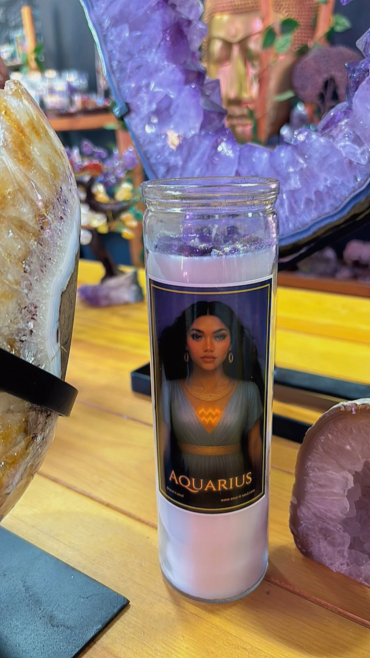 Aquarius Zodiac Candle