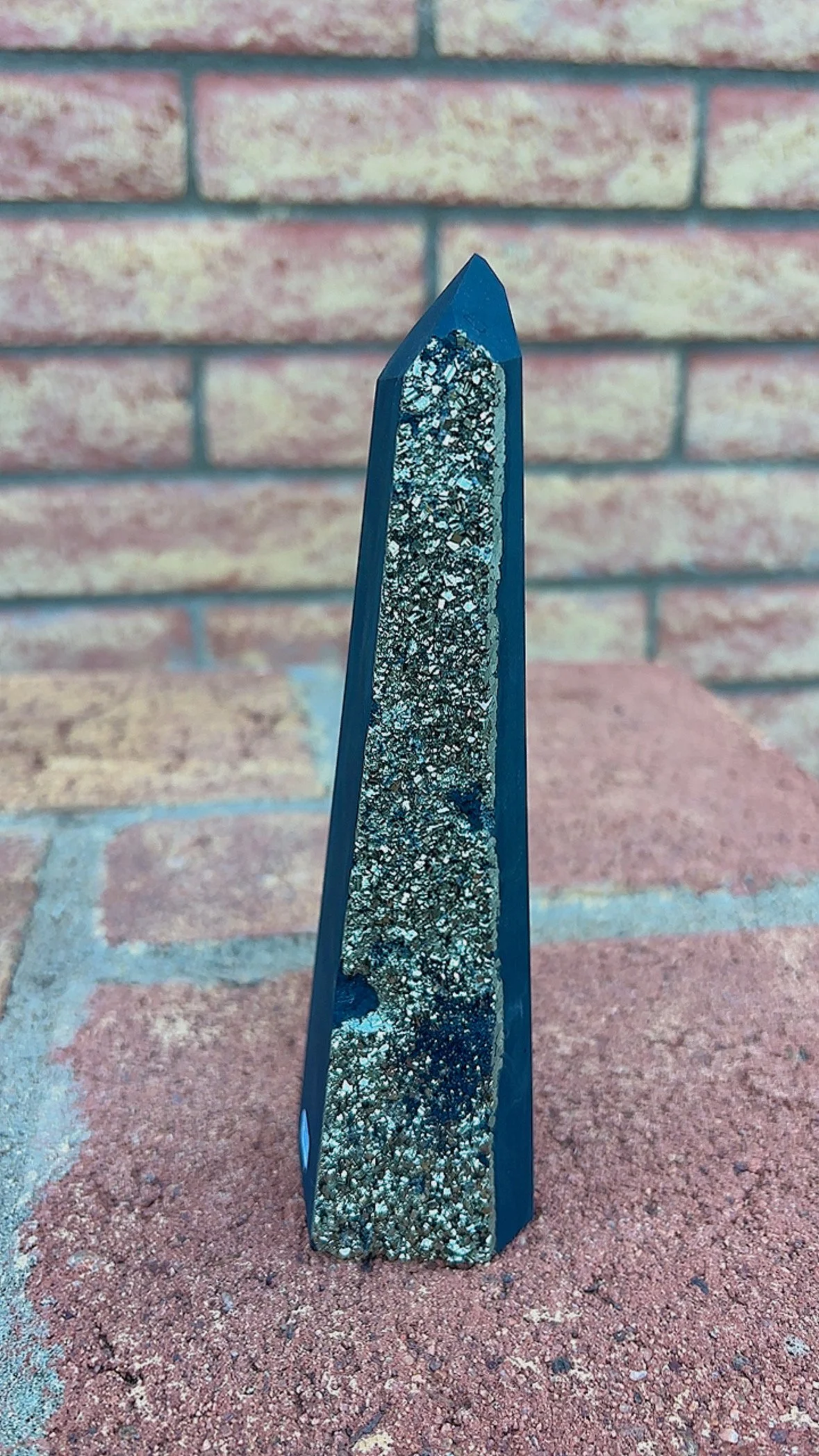 Shungite with Pyrite Tower