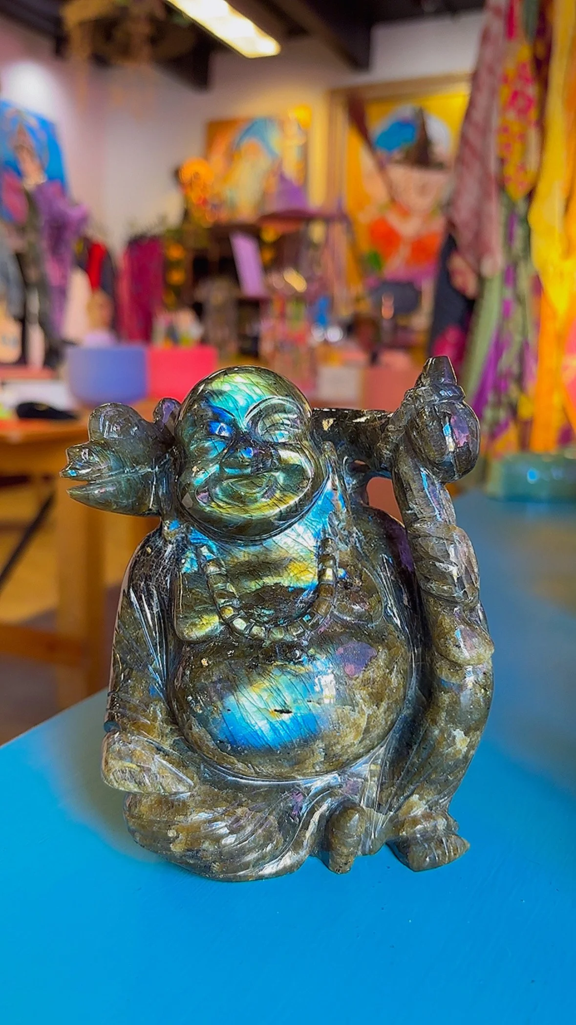 Labradorite Laughing Buddha