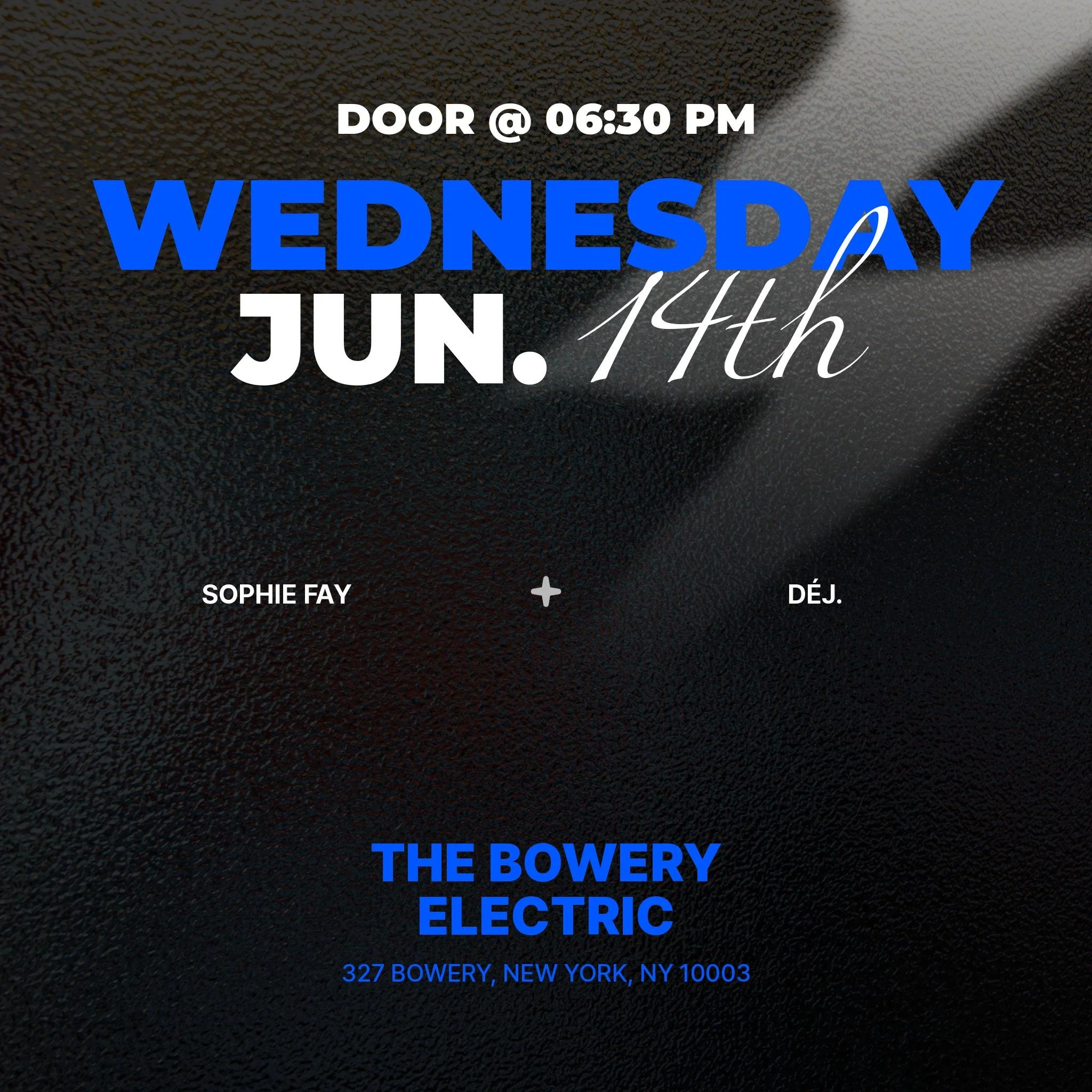 SOPHIE FAY @ THE BOWERY ELECTRIC