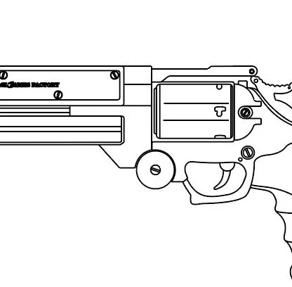 Vash's .45 Long Colt from Trigun- Blueprint Download