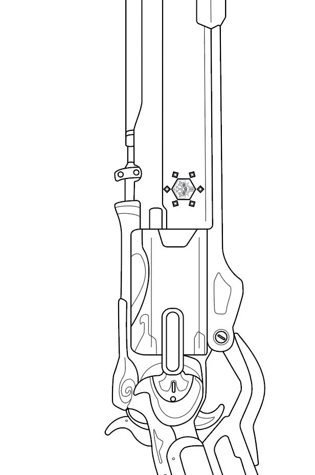 Ashe's Gun "The Viper" (Winter skin) Overwatch- Blueprint Download
