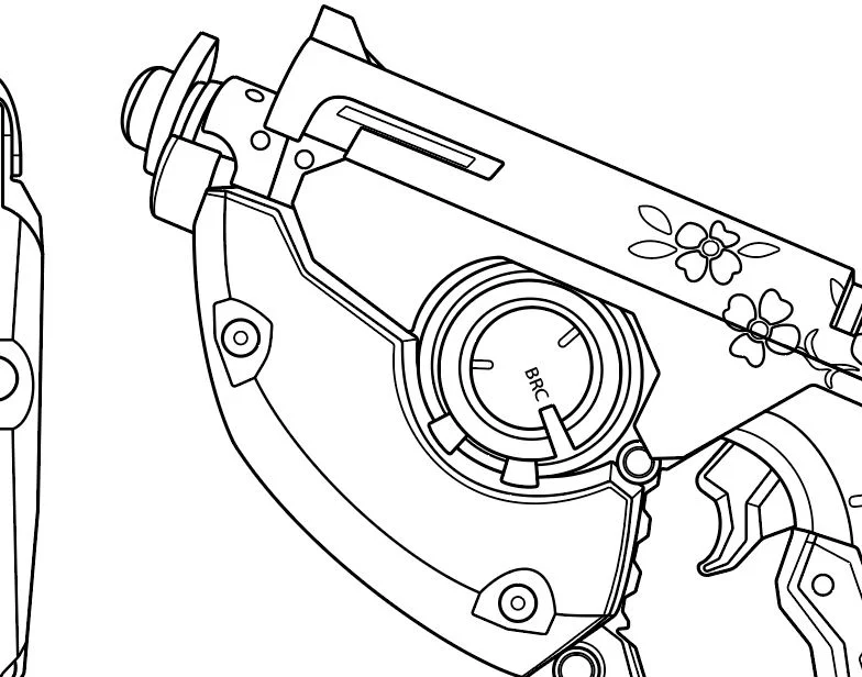 Tracer's Gun (Rose skin) Overwatch- Blueprint Download
