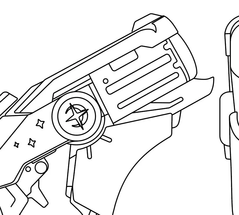 Mercy Gun (2019 Atlantic All-Stars skin) Overwatch- Blueprint Download