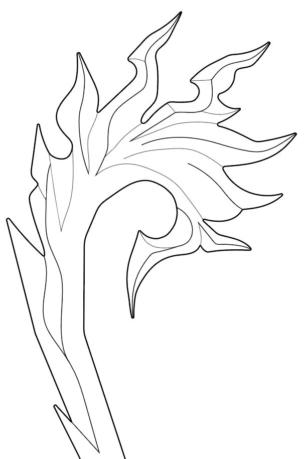 Keyblade (Lea's Keyblade) from Kingdom Hearts- Blueprint Download