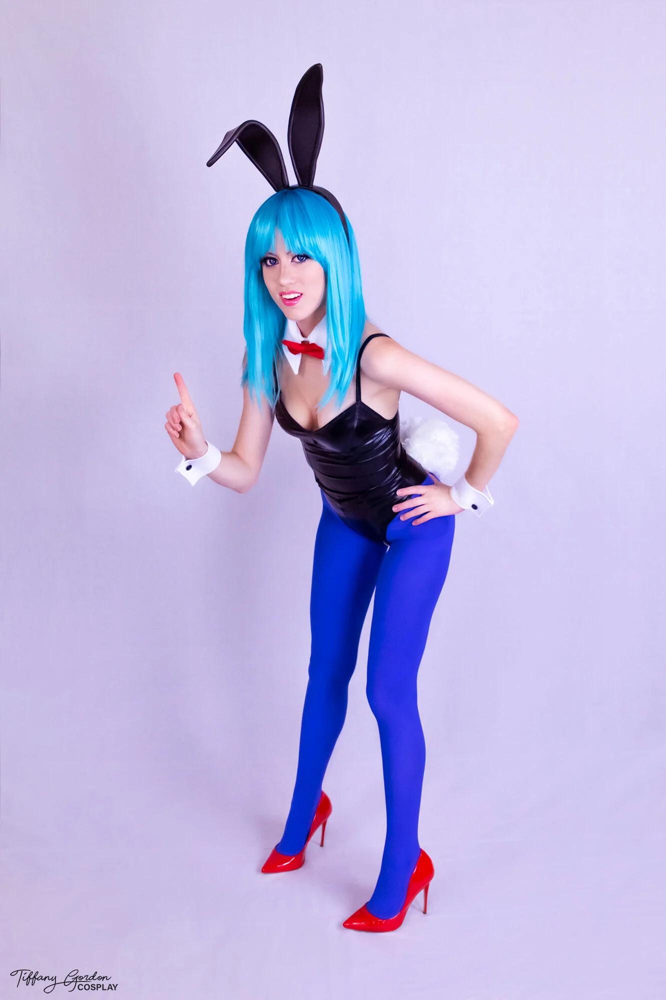Bulma Bunny cosplay from Dragon Ball by Tiffany Gordon Cosplay