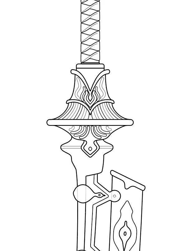 Large Sword (Virtuous Treaty) from NieR: Automata- Blueprint Download